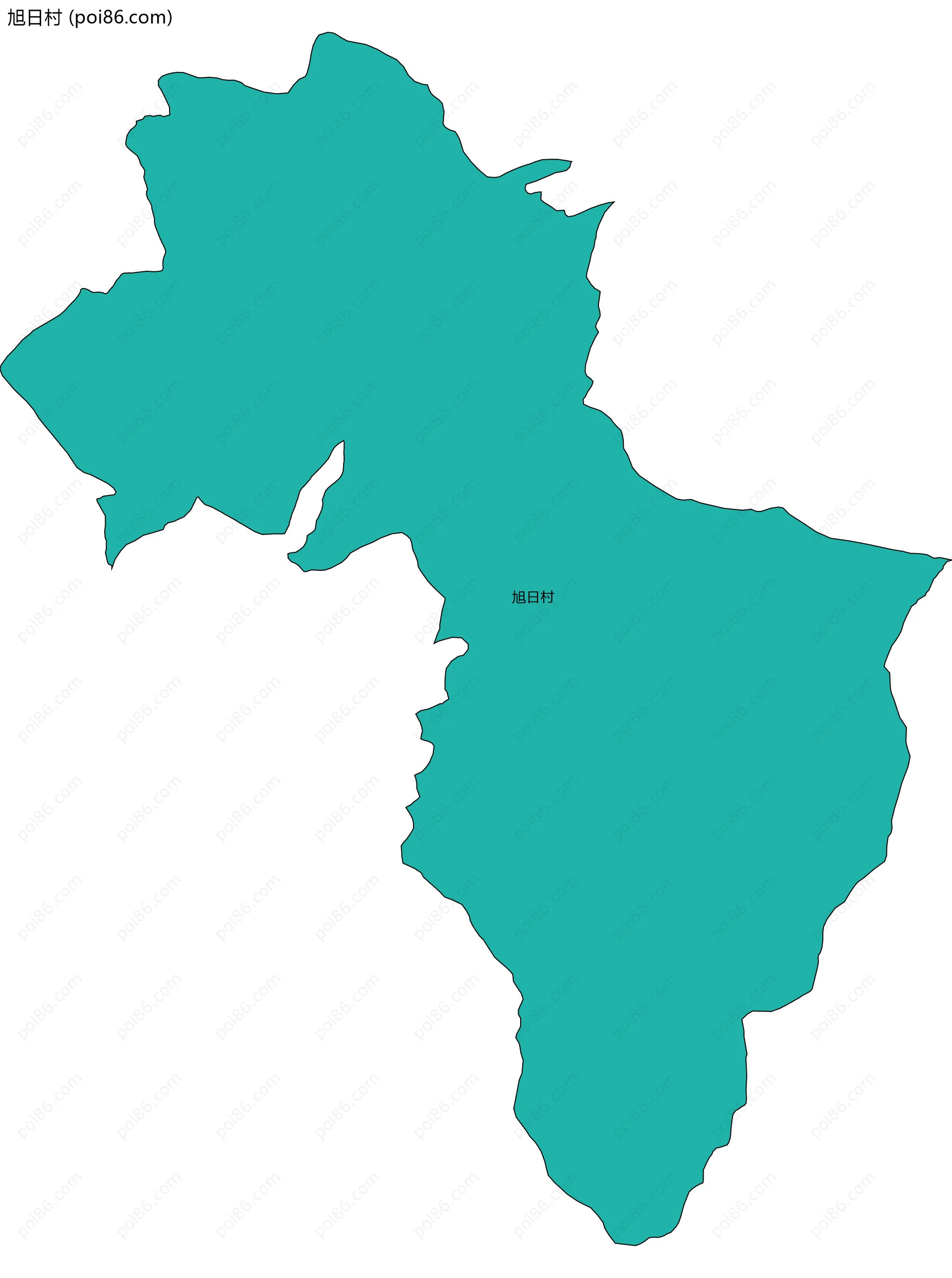 旭日村边界地图