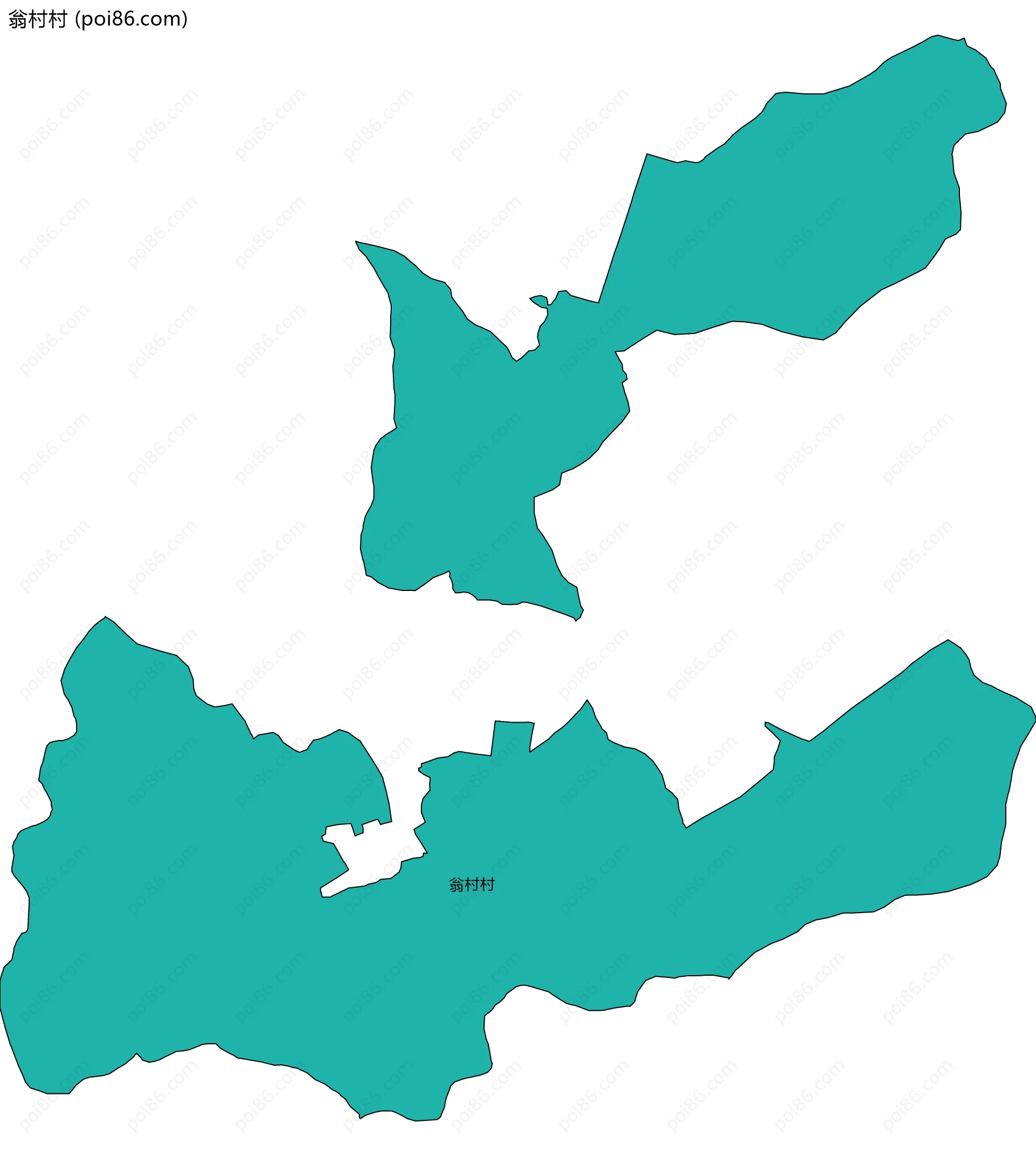 翁村村边界地图