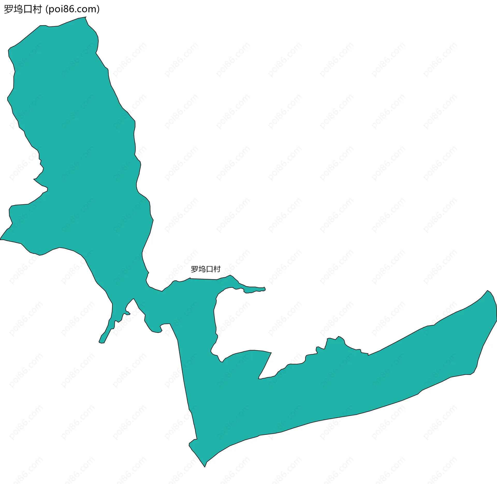 罗坞口村边界地图