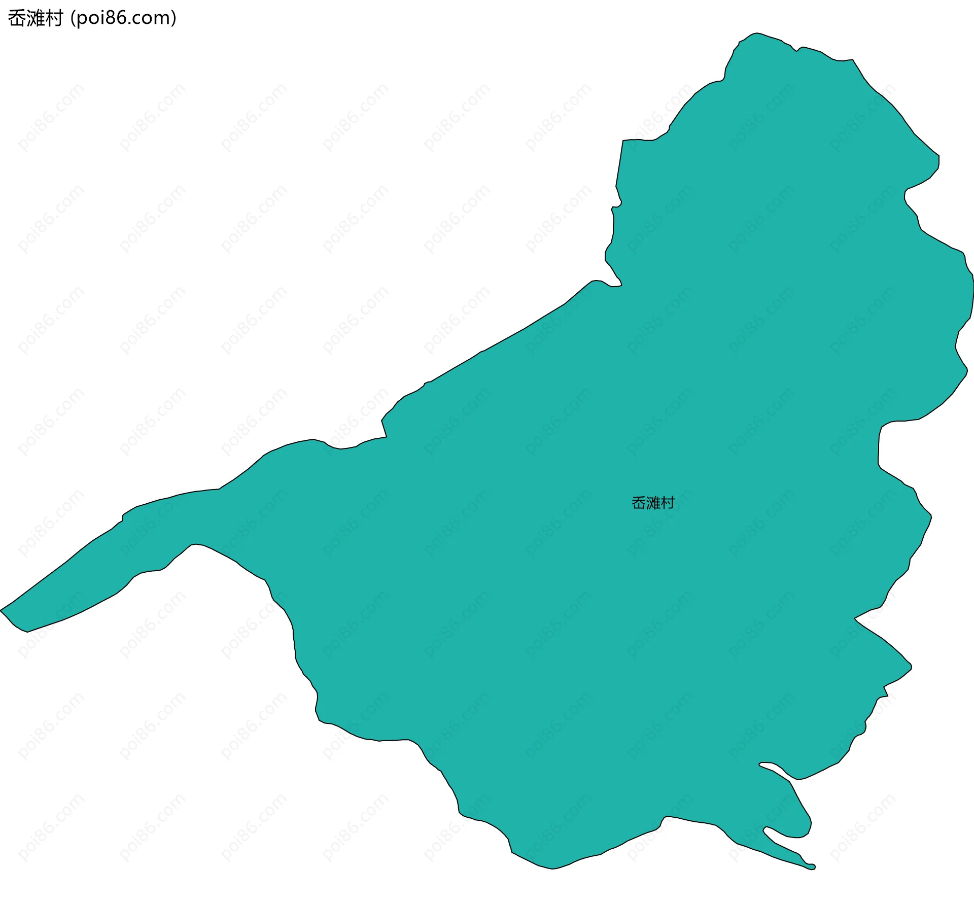 岙滩村边界地图