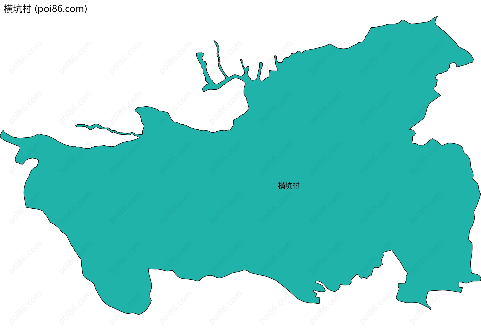 横坑村边界地图