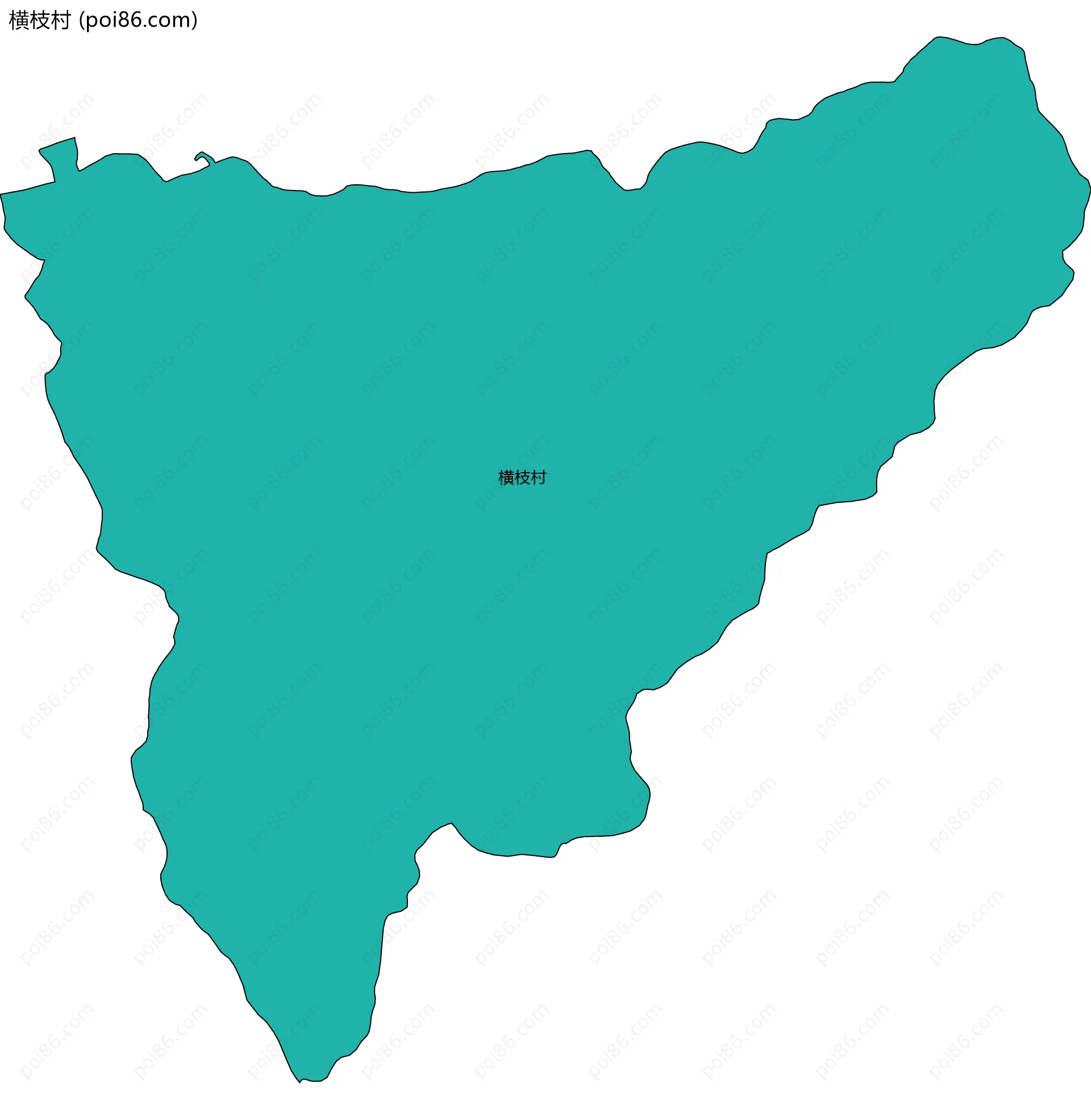 横枝村边界地图
