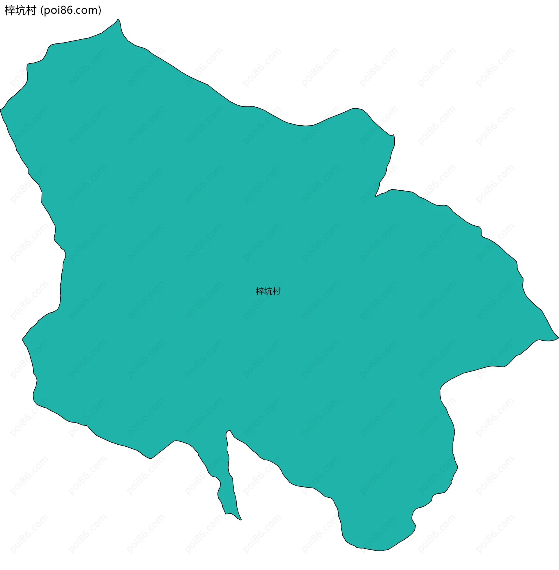 梓坑村边界地图