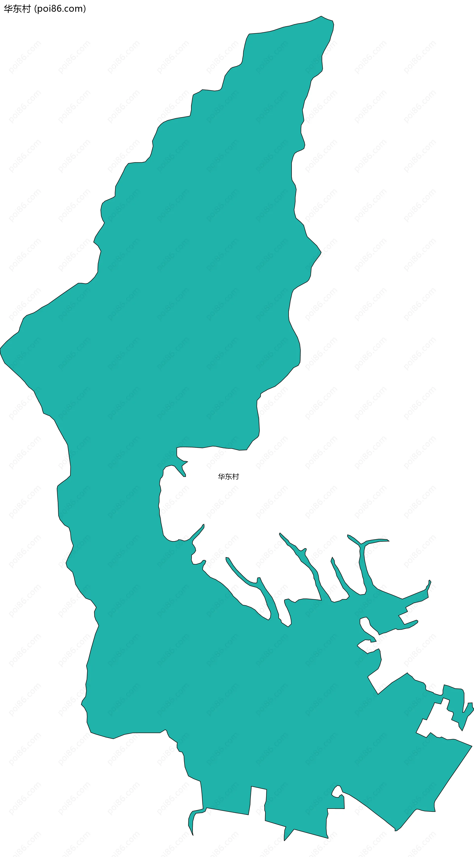 华东村边界地图