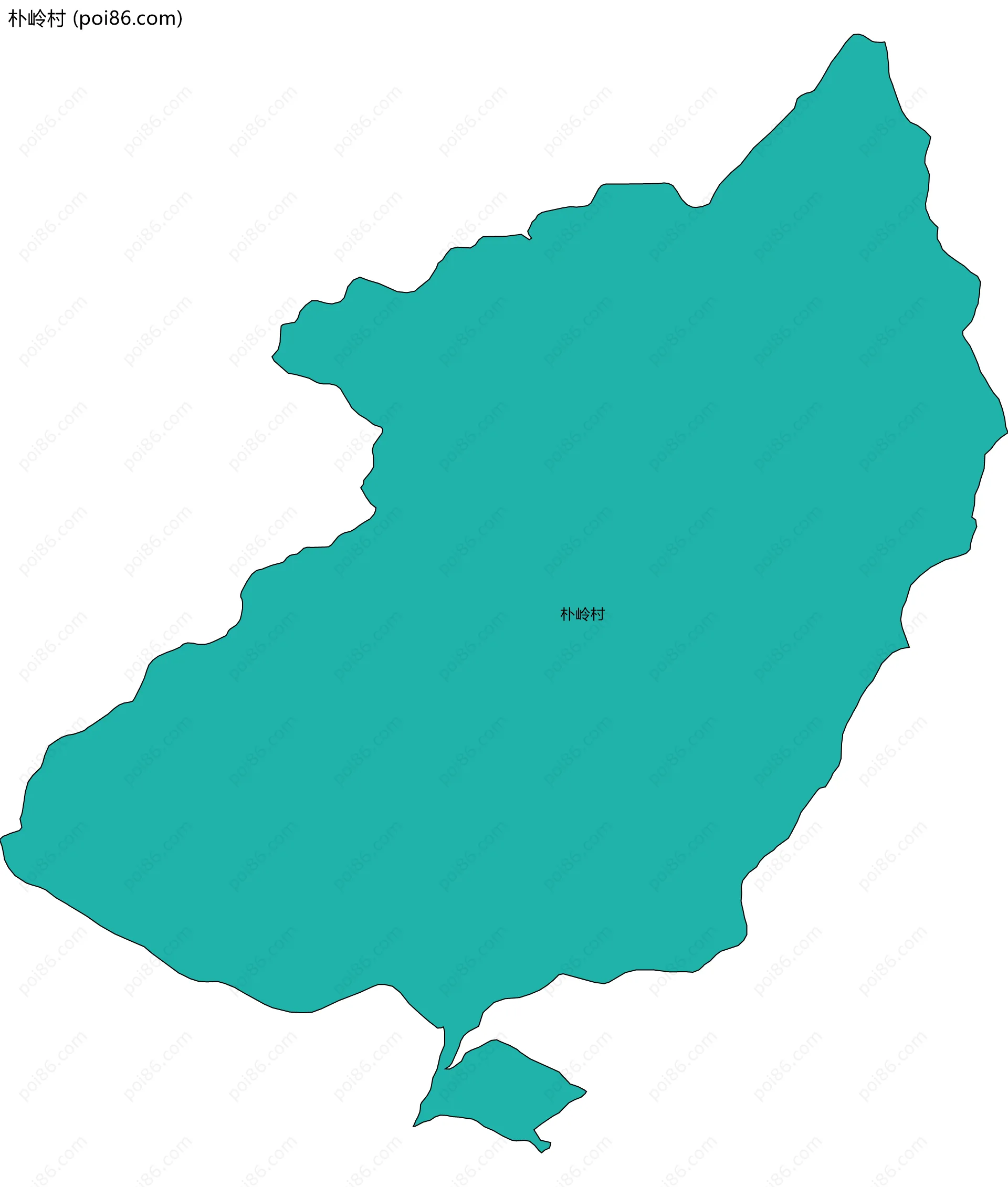 朴岭村边界地图