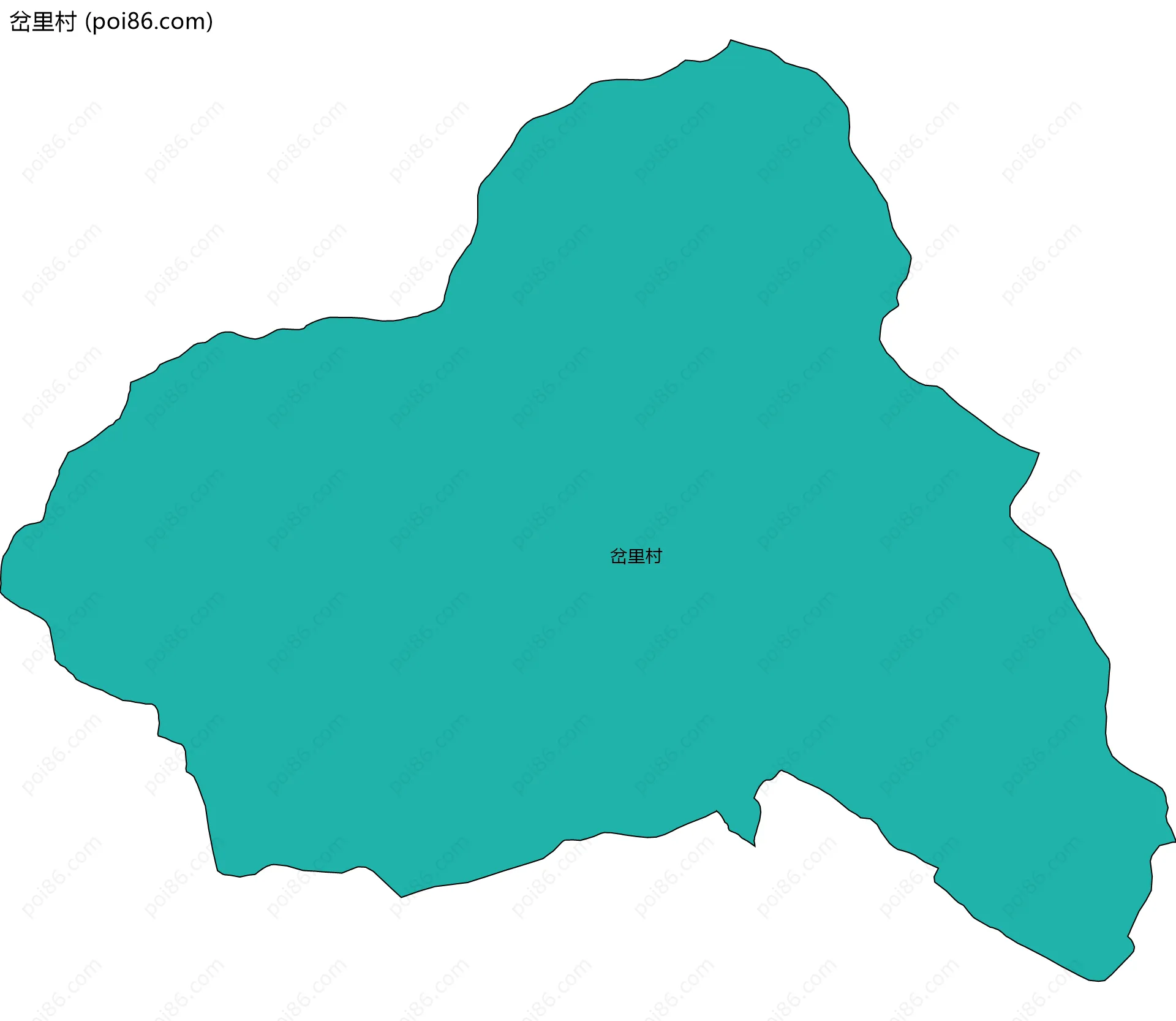 岔里村边界地图