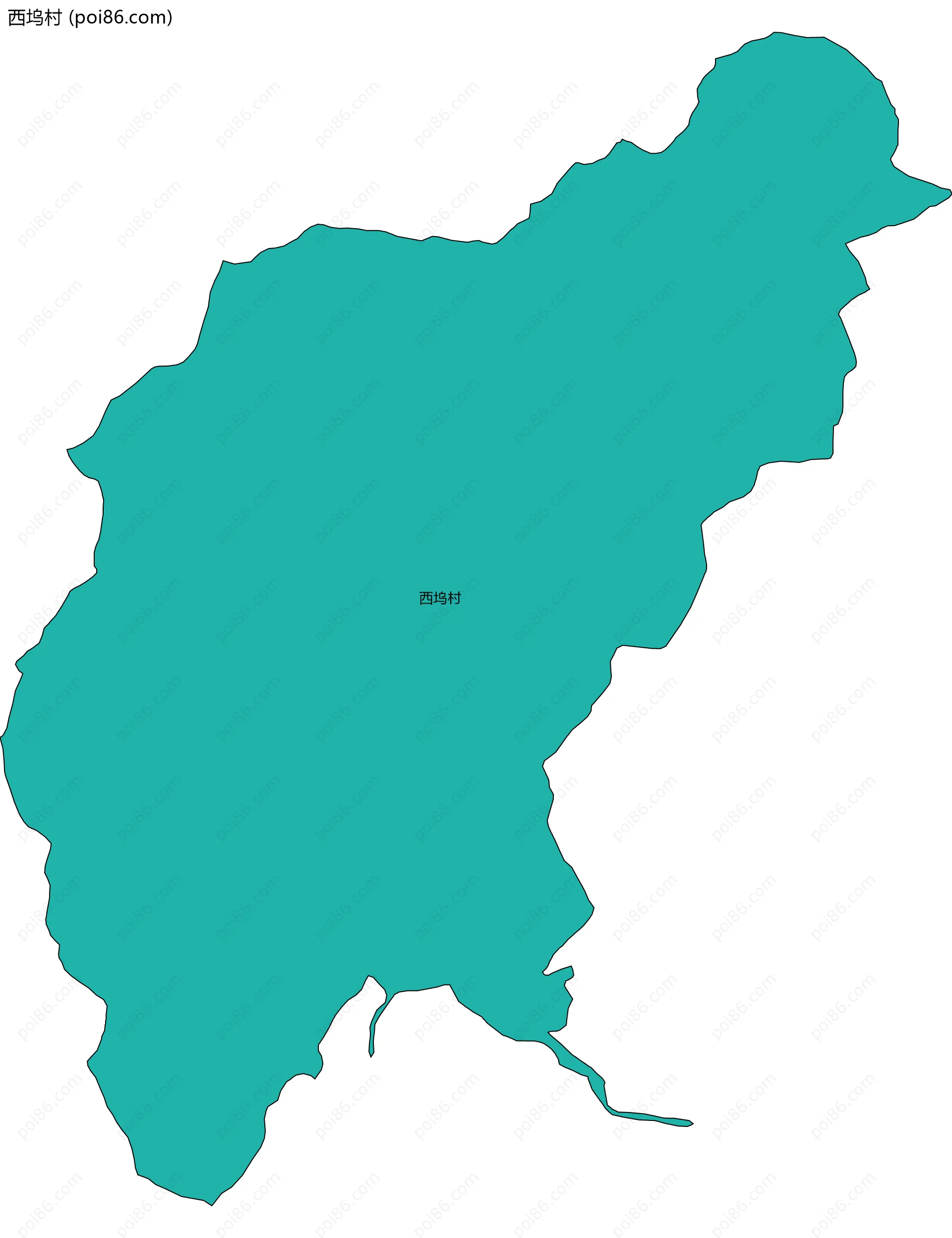 西坞村边界地图