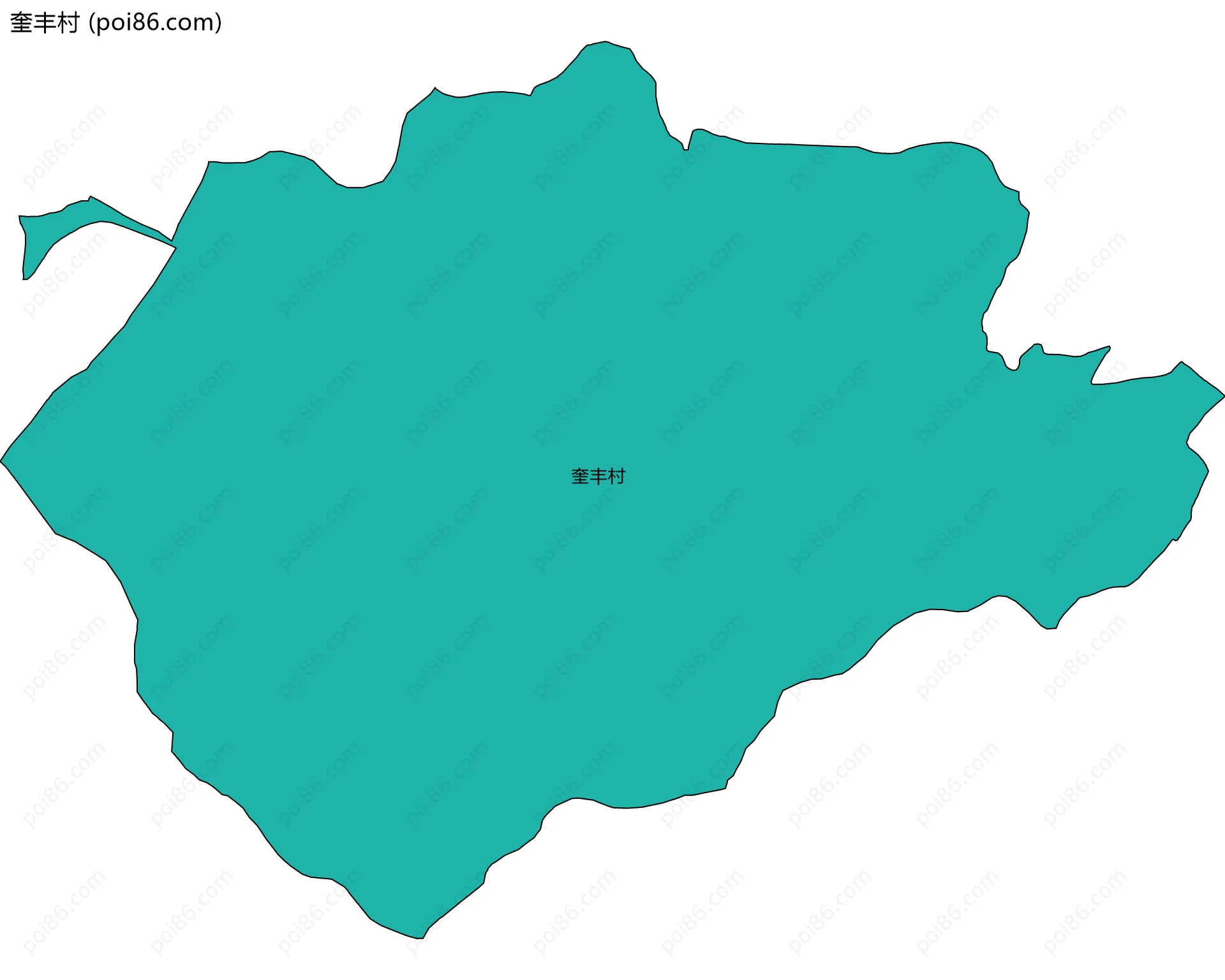 奎丰村边界地图