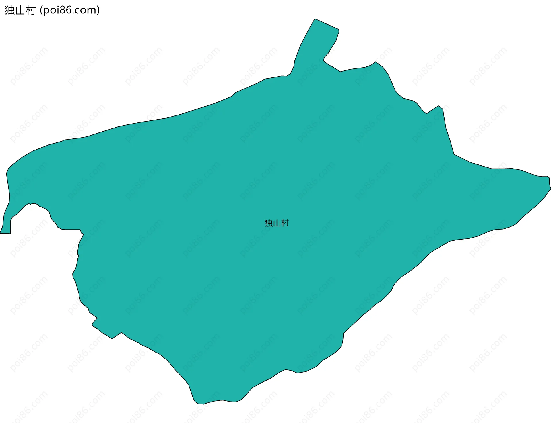 独山村边界地图