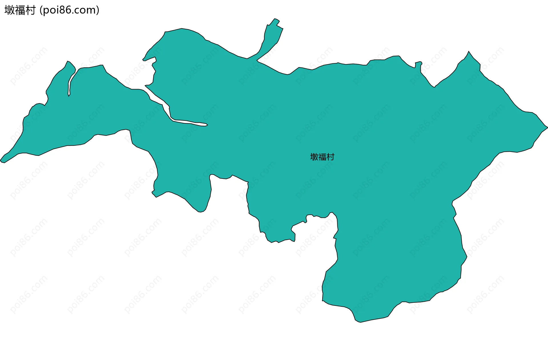 墩福村边界地图