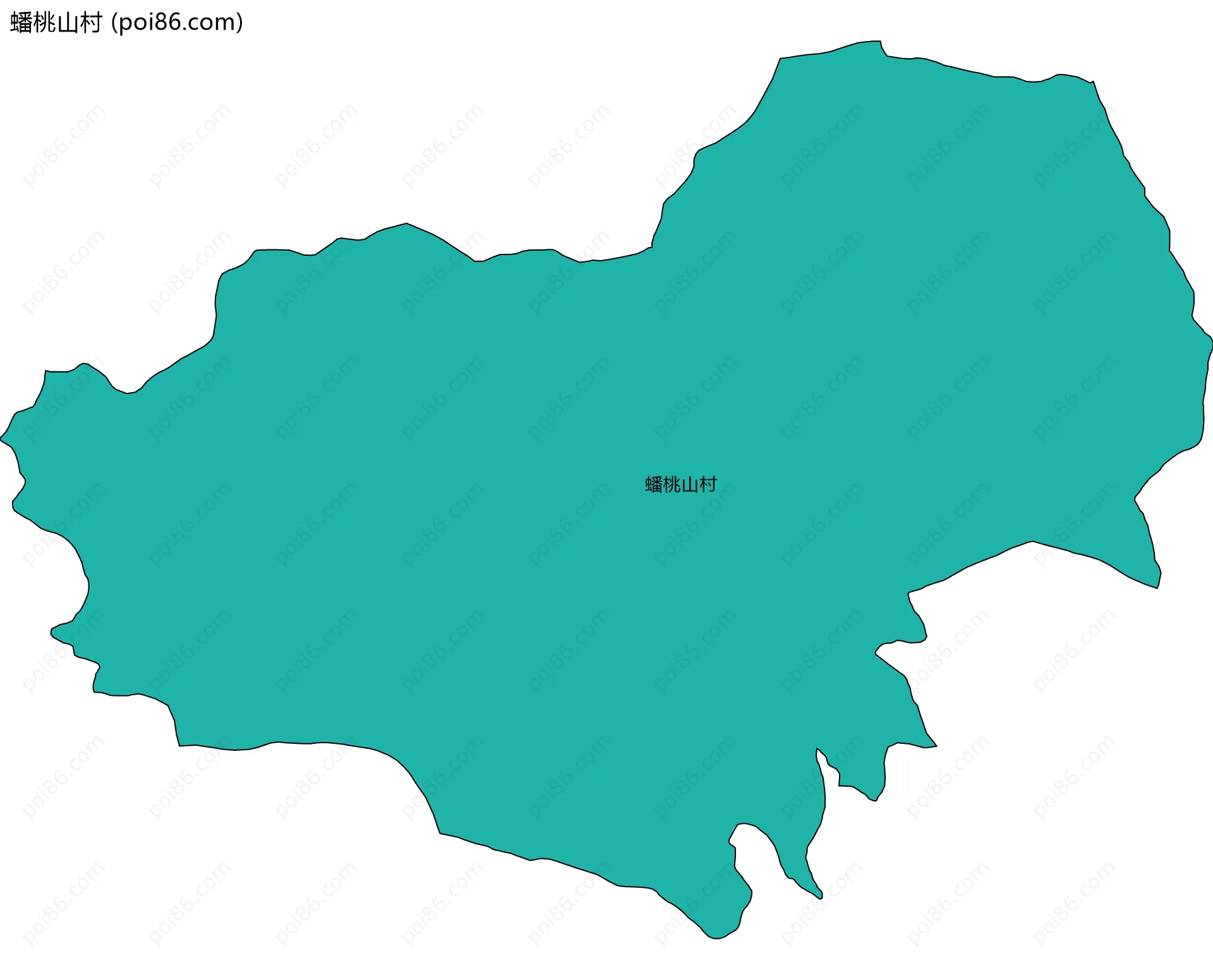 蟠桃山村边界地图