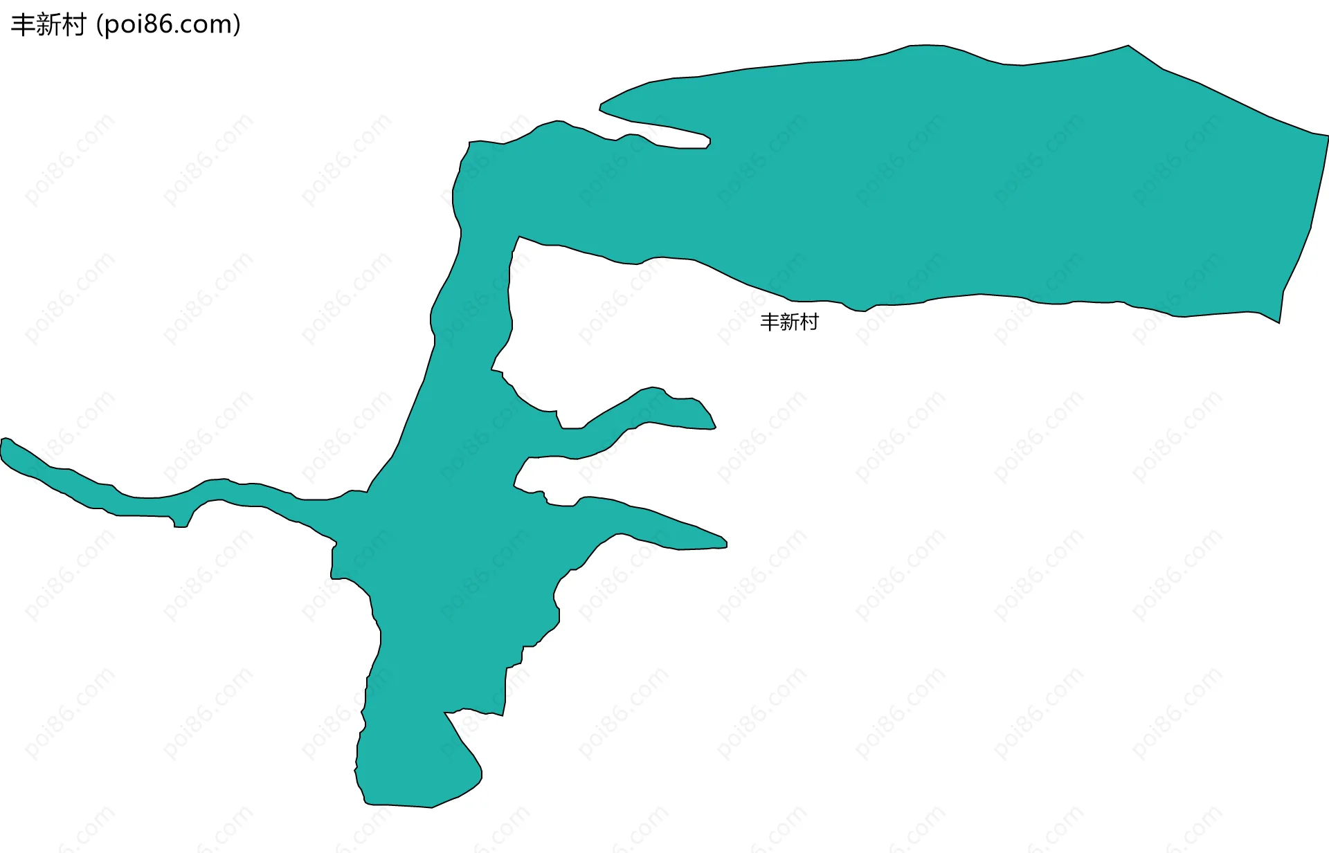 丰新村边界地图