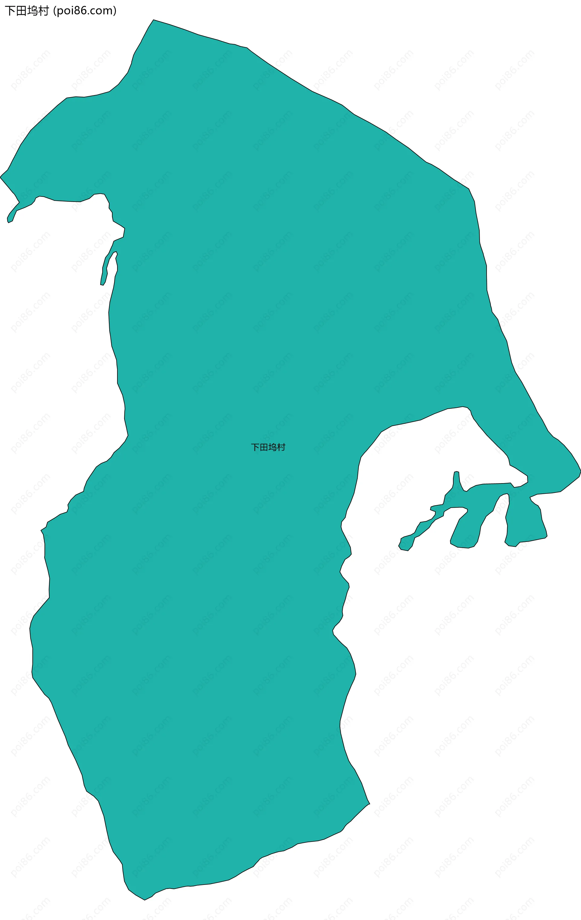 下田坞村边界地图