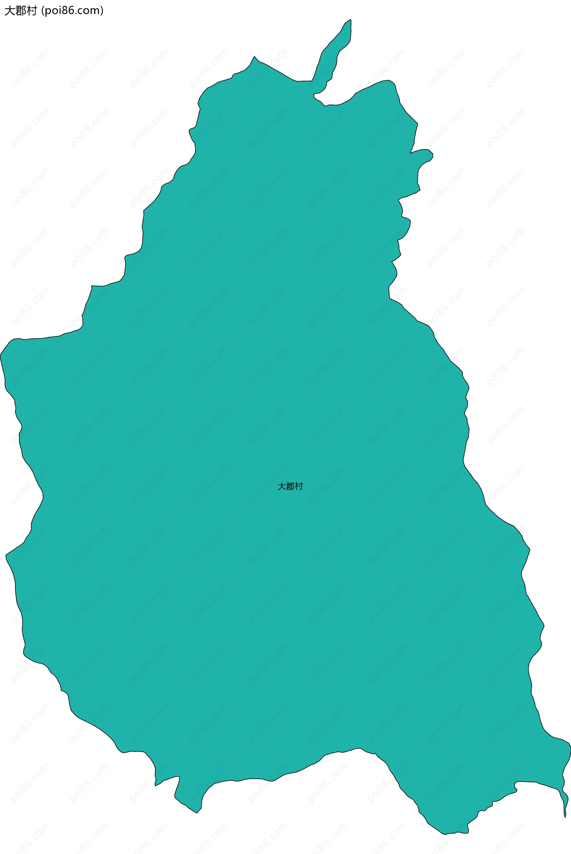 大郡村边界地图