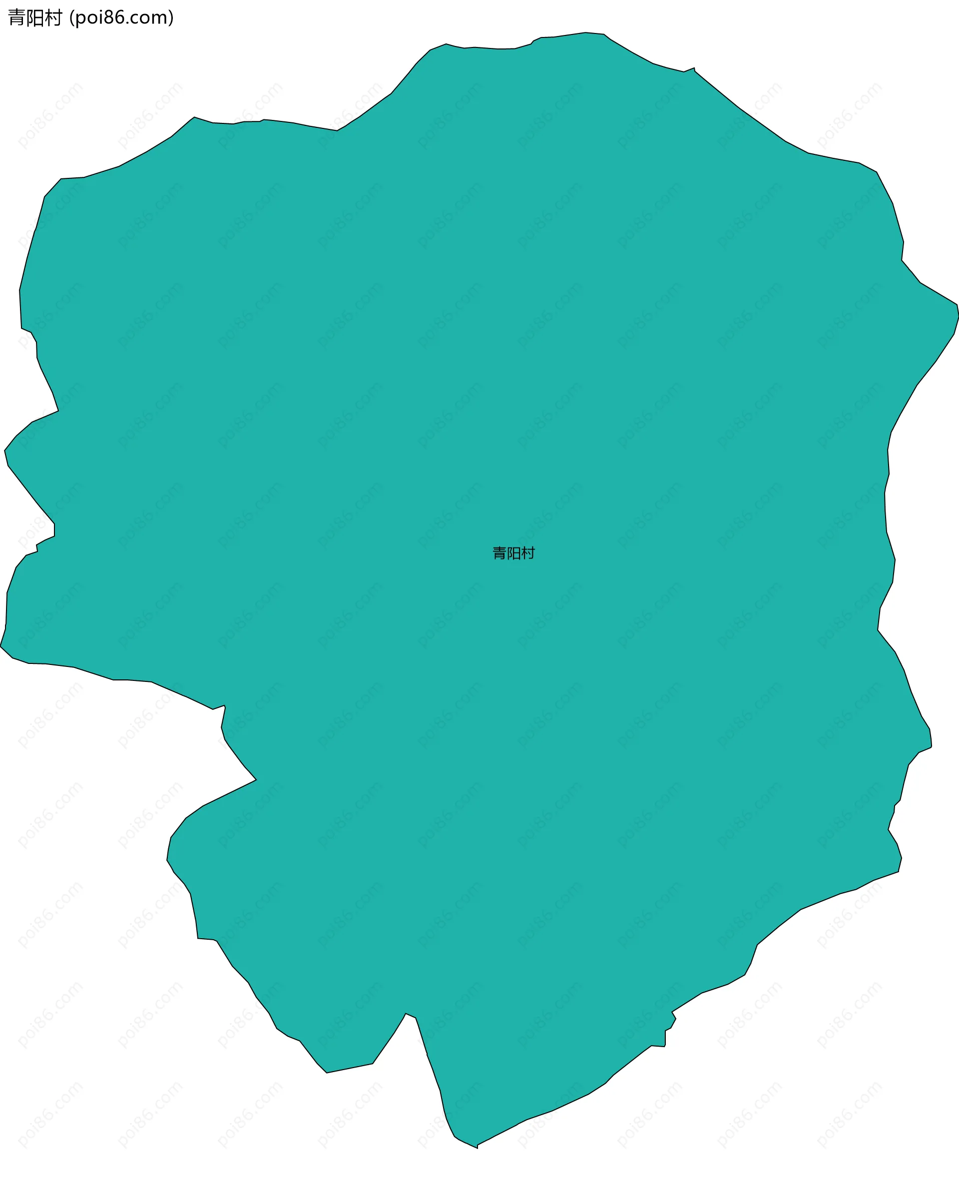 青阳村边界地图