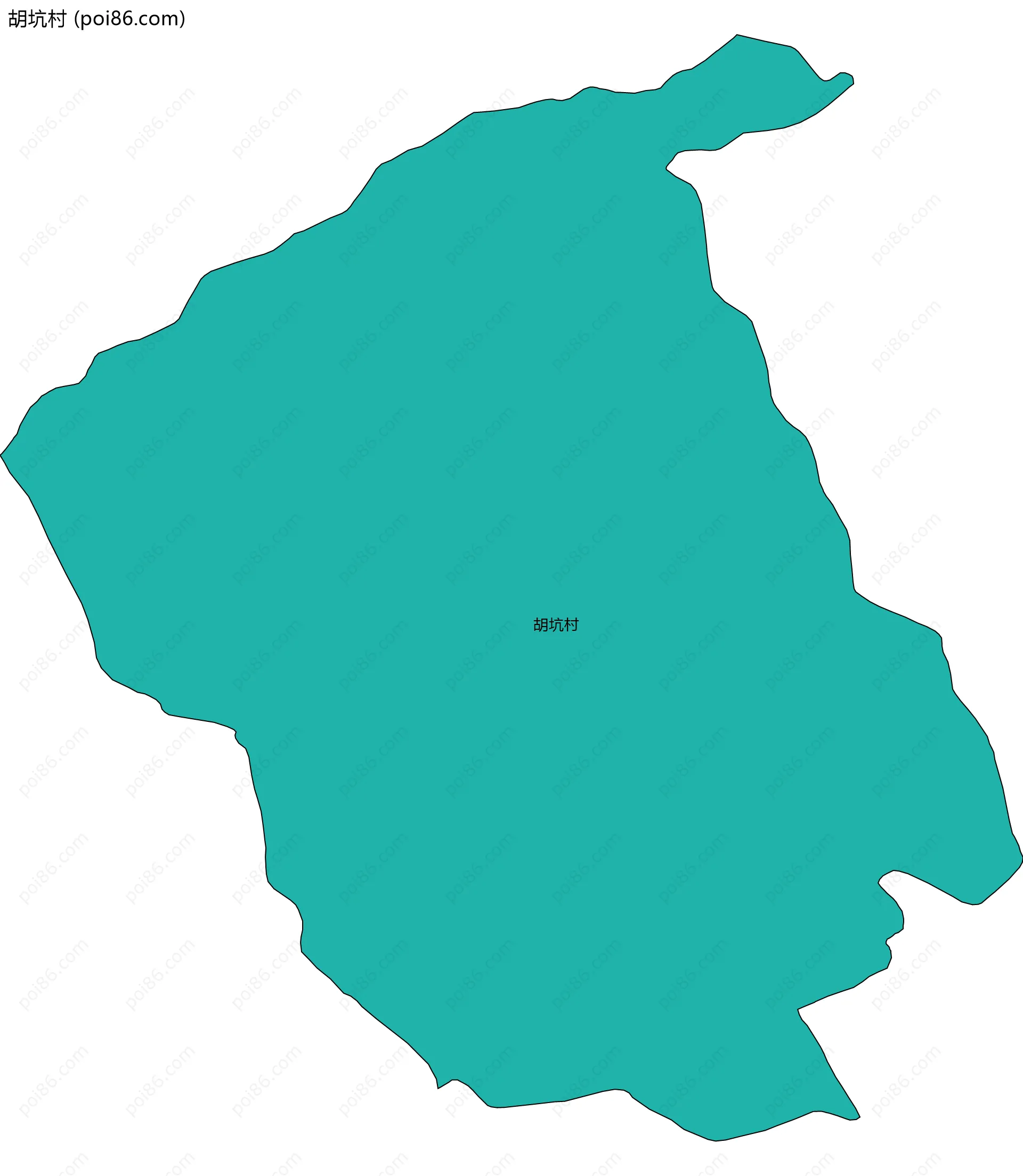 胡坑村边界地图