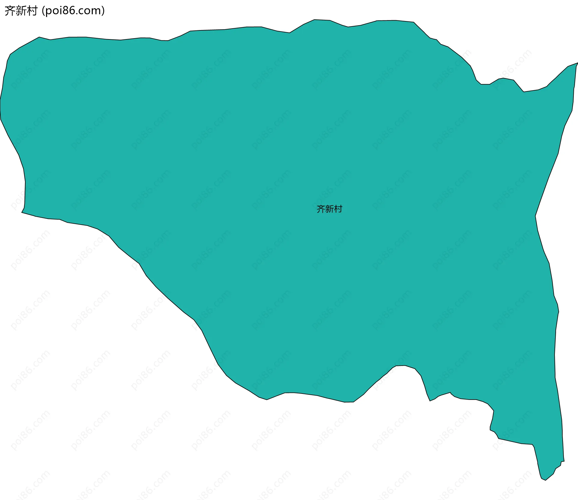 齐新村边界地图