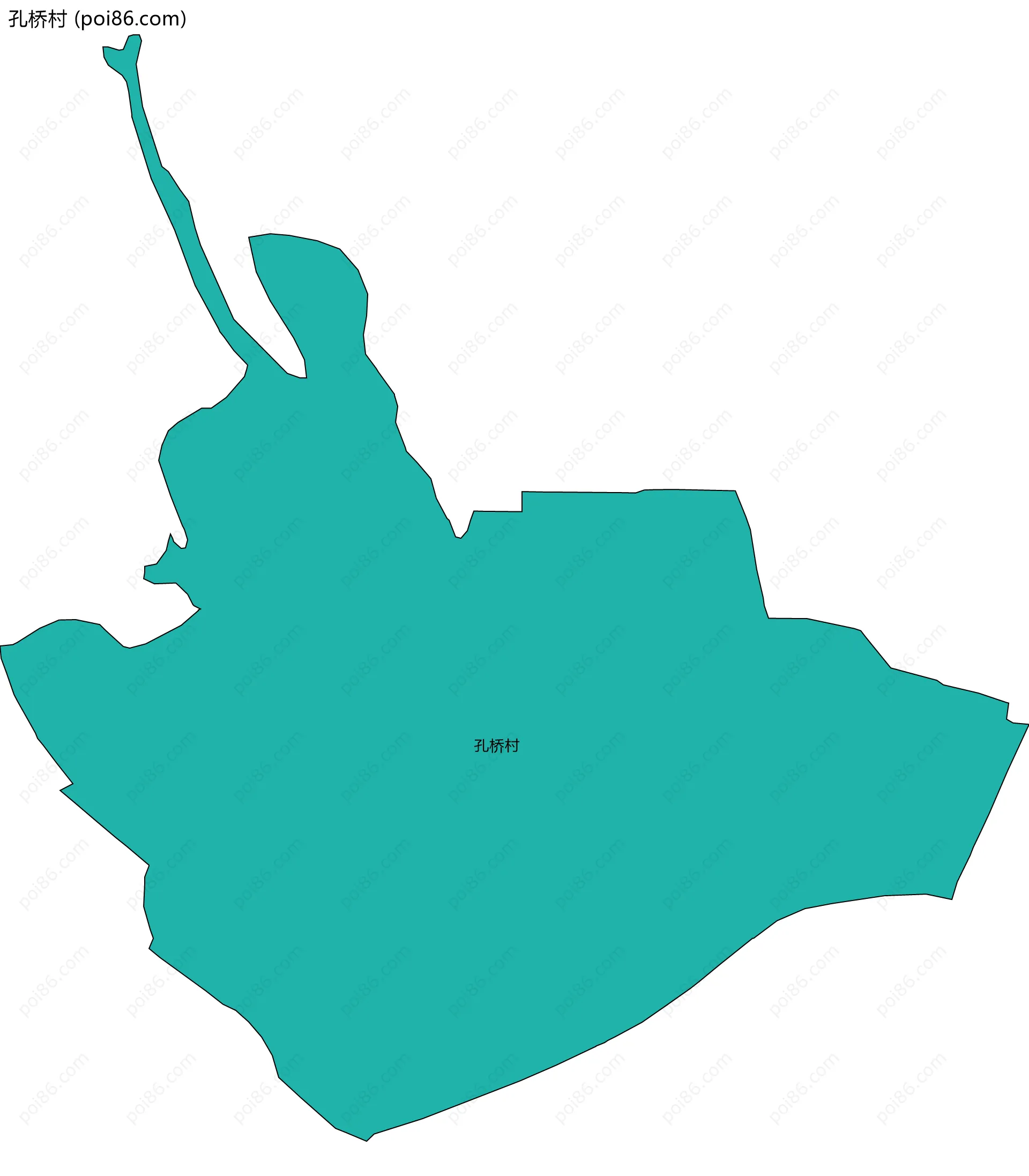 孔桥村边界地图