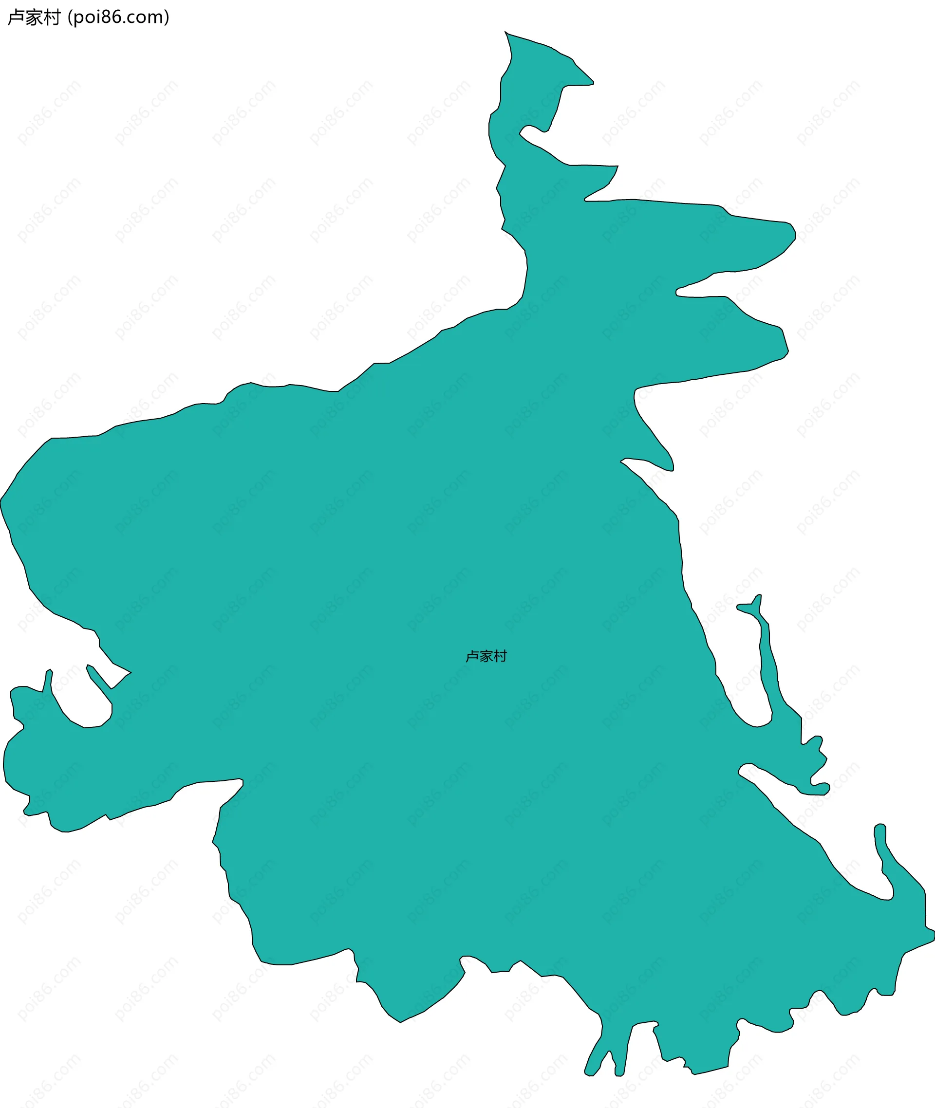卢家村边界地图