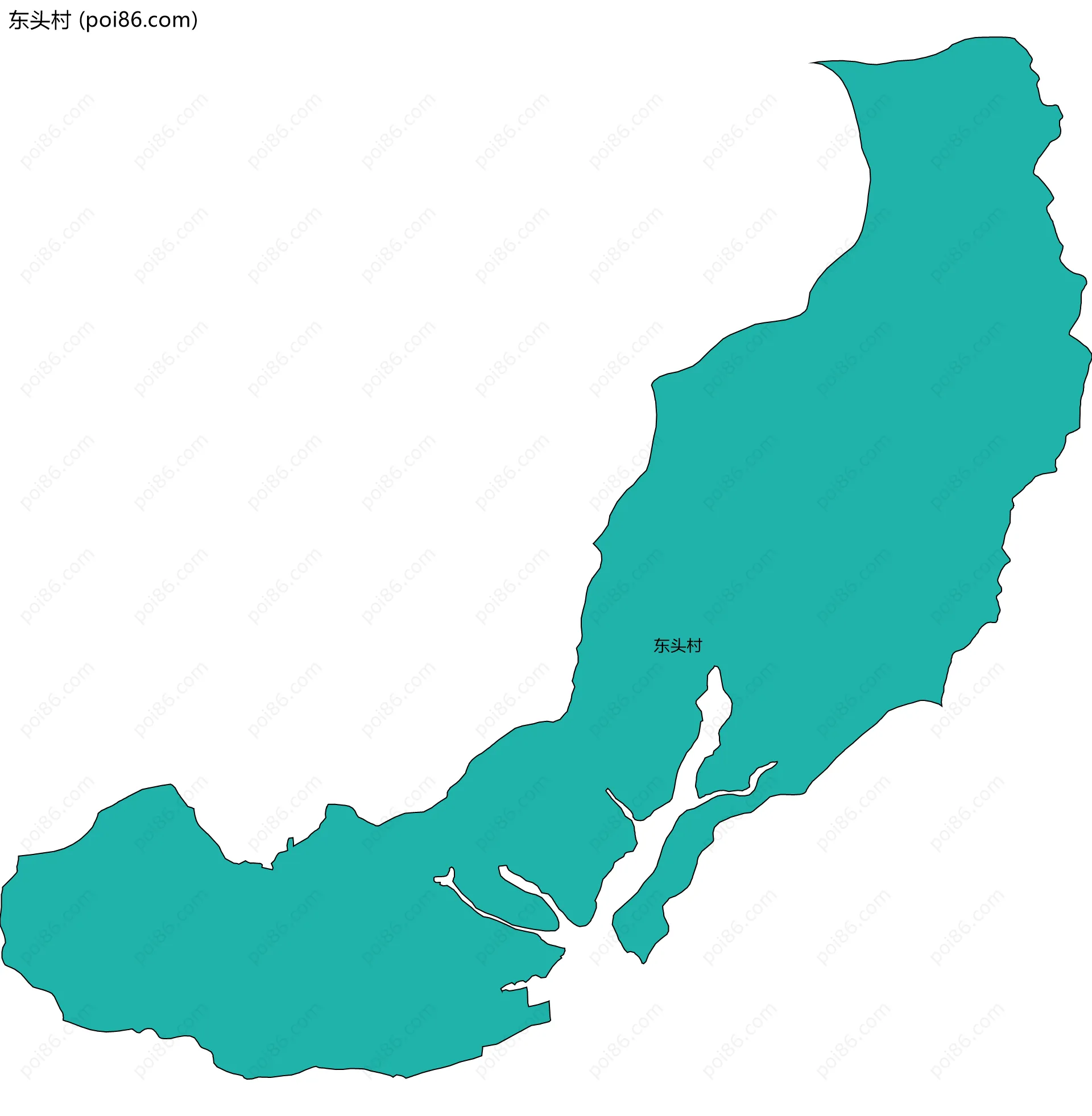 东头村边界地图