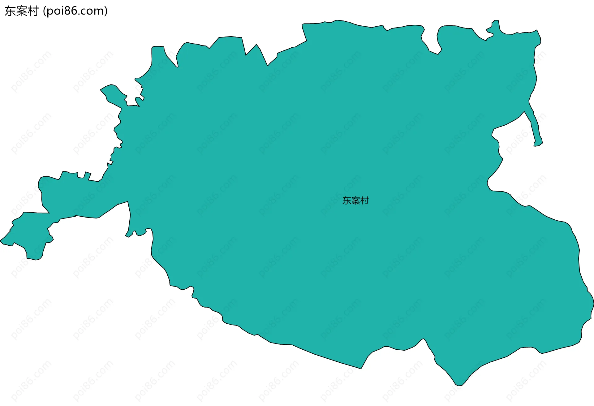 东案村边界地图
