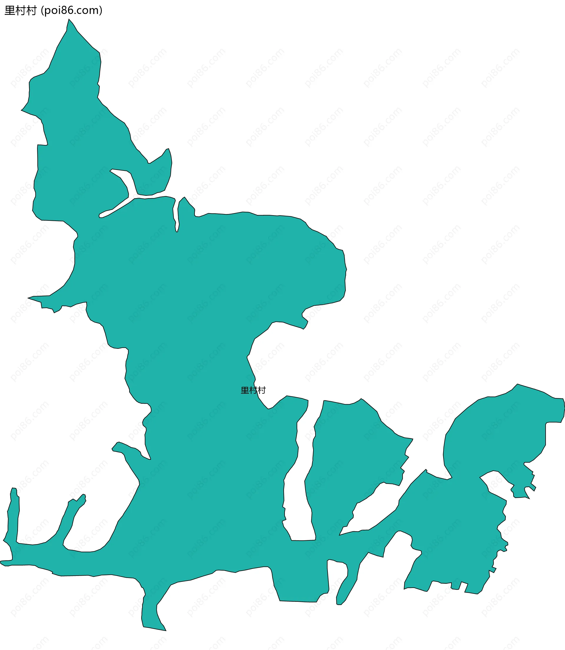 里村村边界地图
