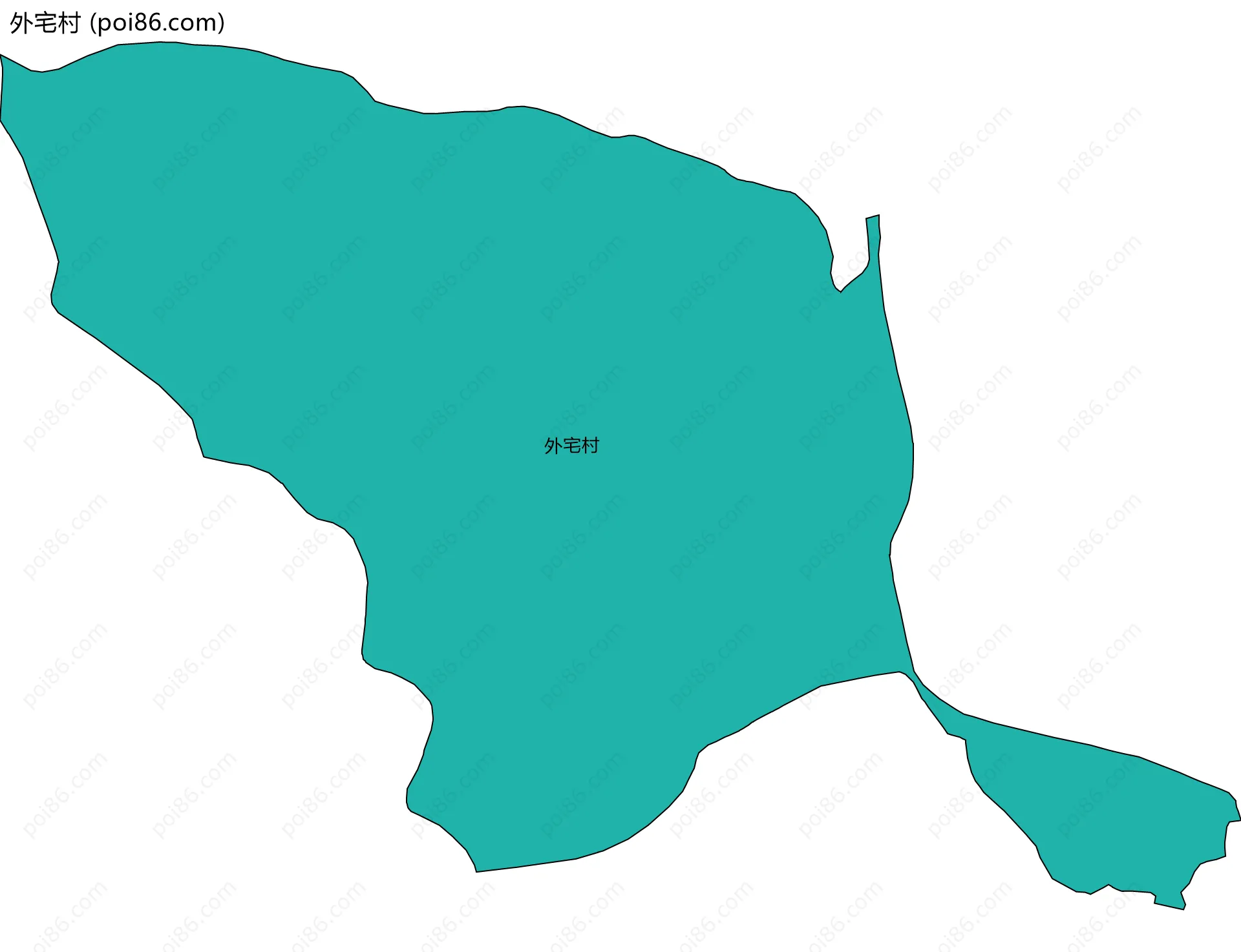 外宅村边界地图