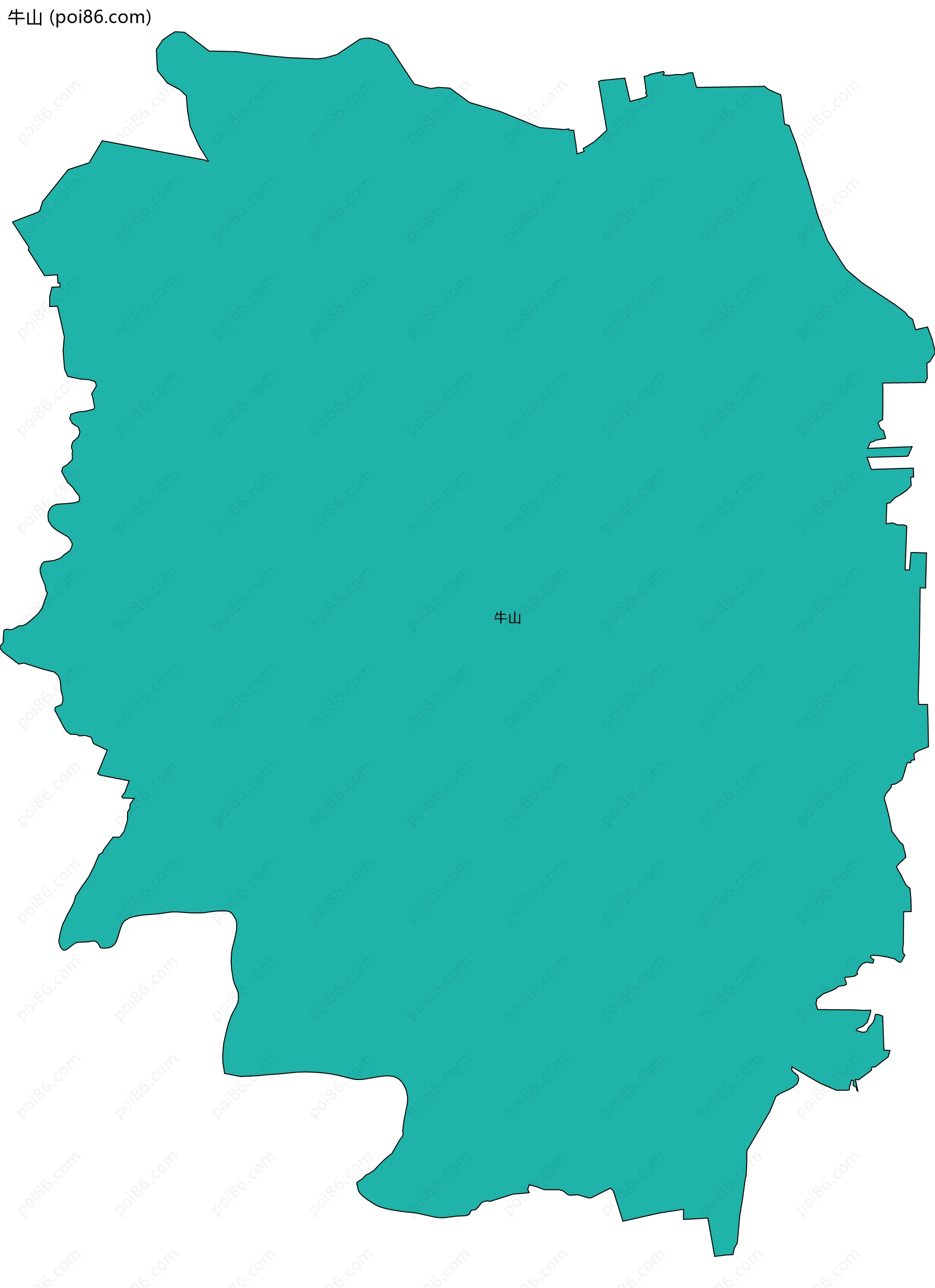 牛山边界地图