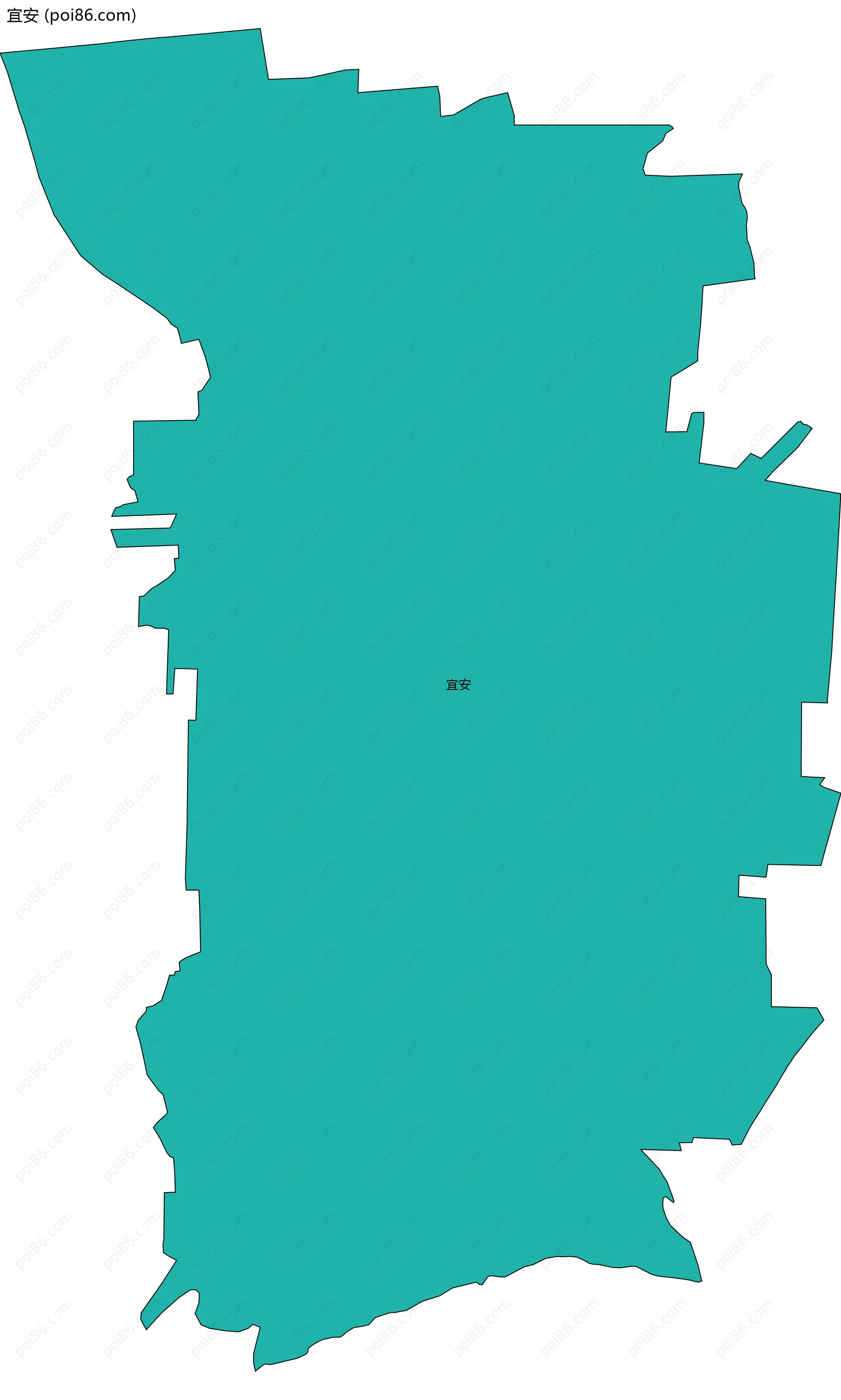 宜安边界地图