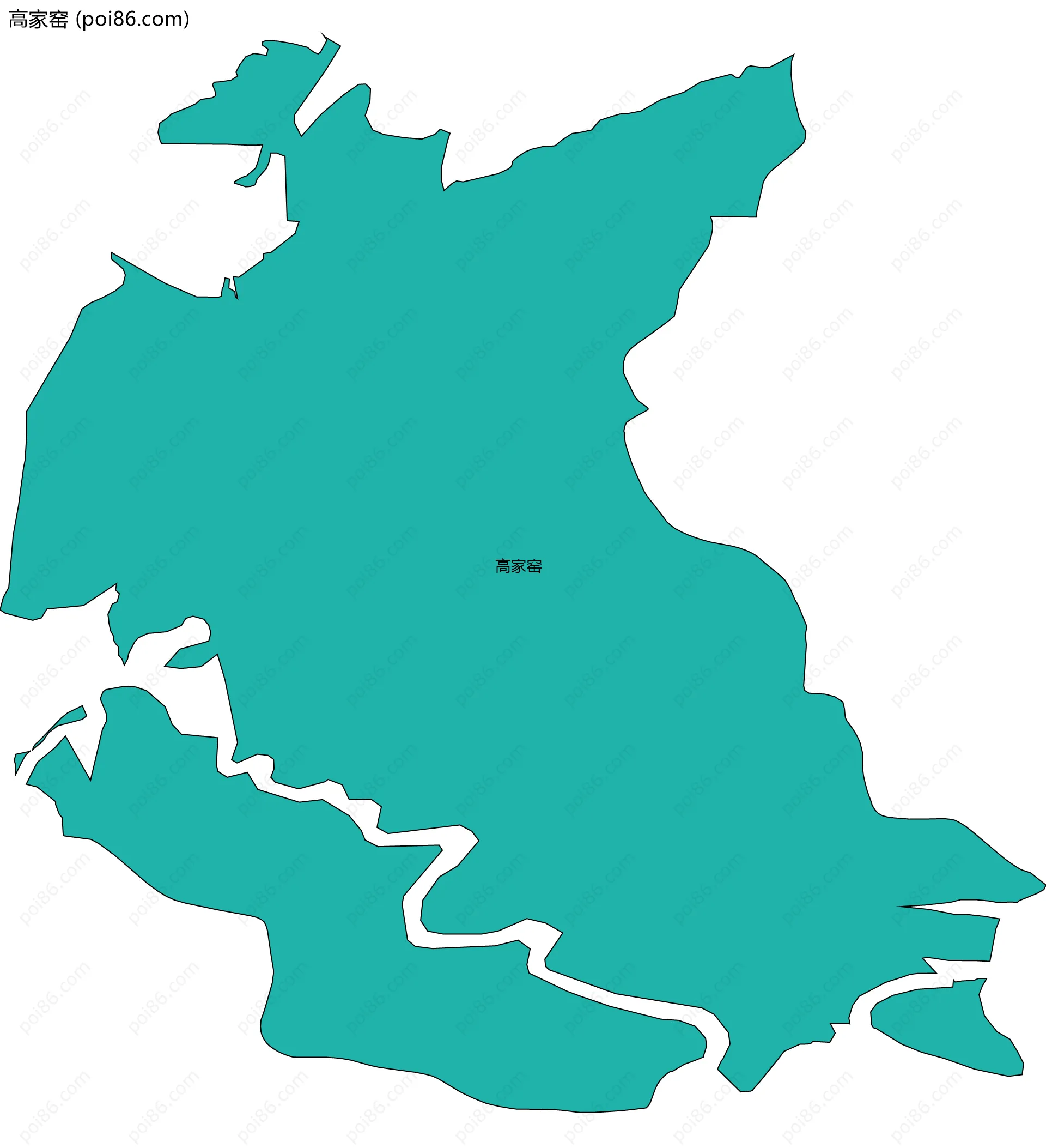 高家窑边界地图