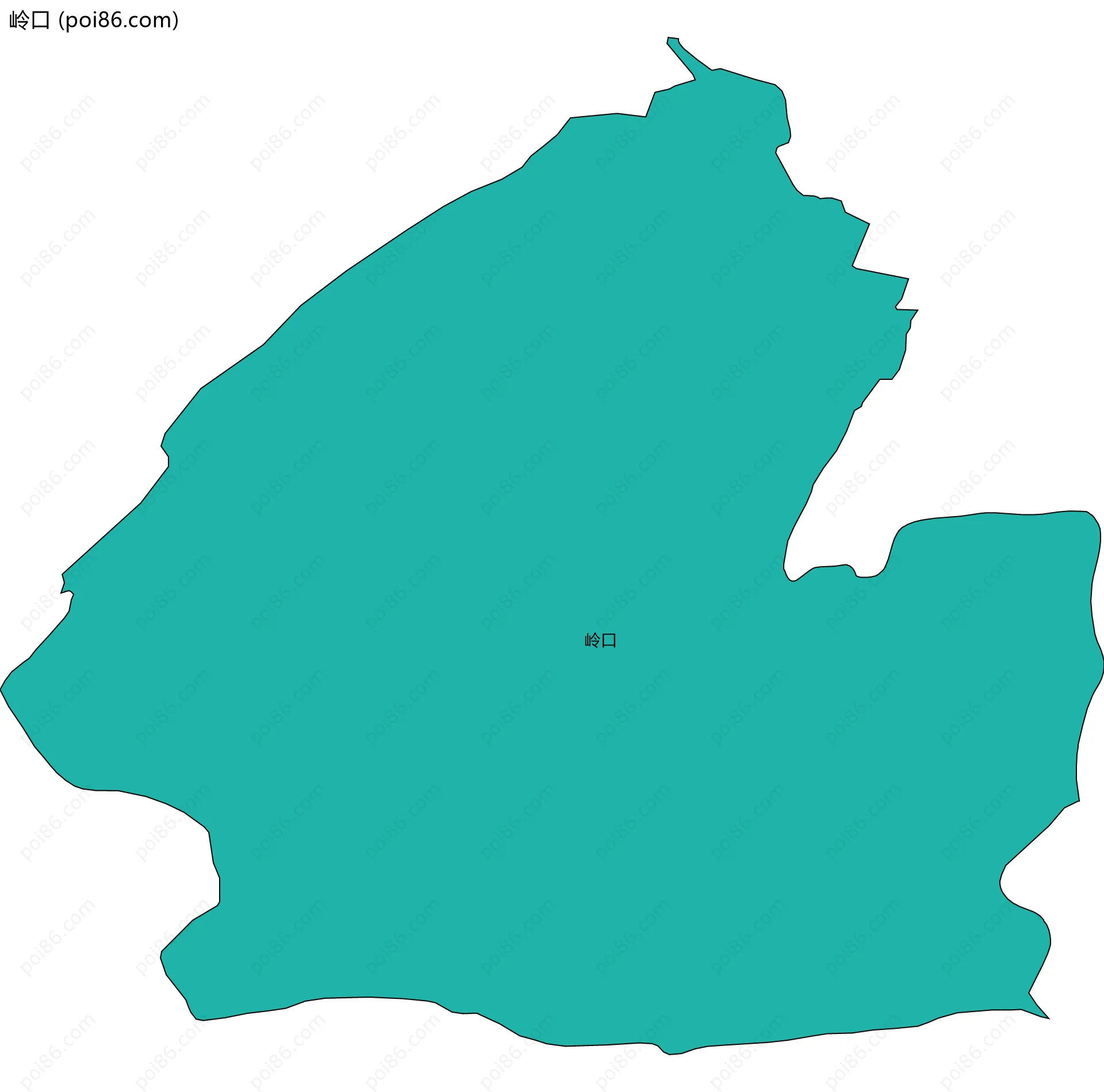 岭口边界地图