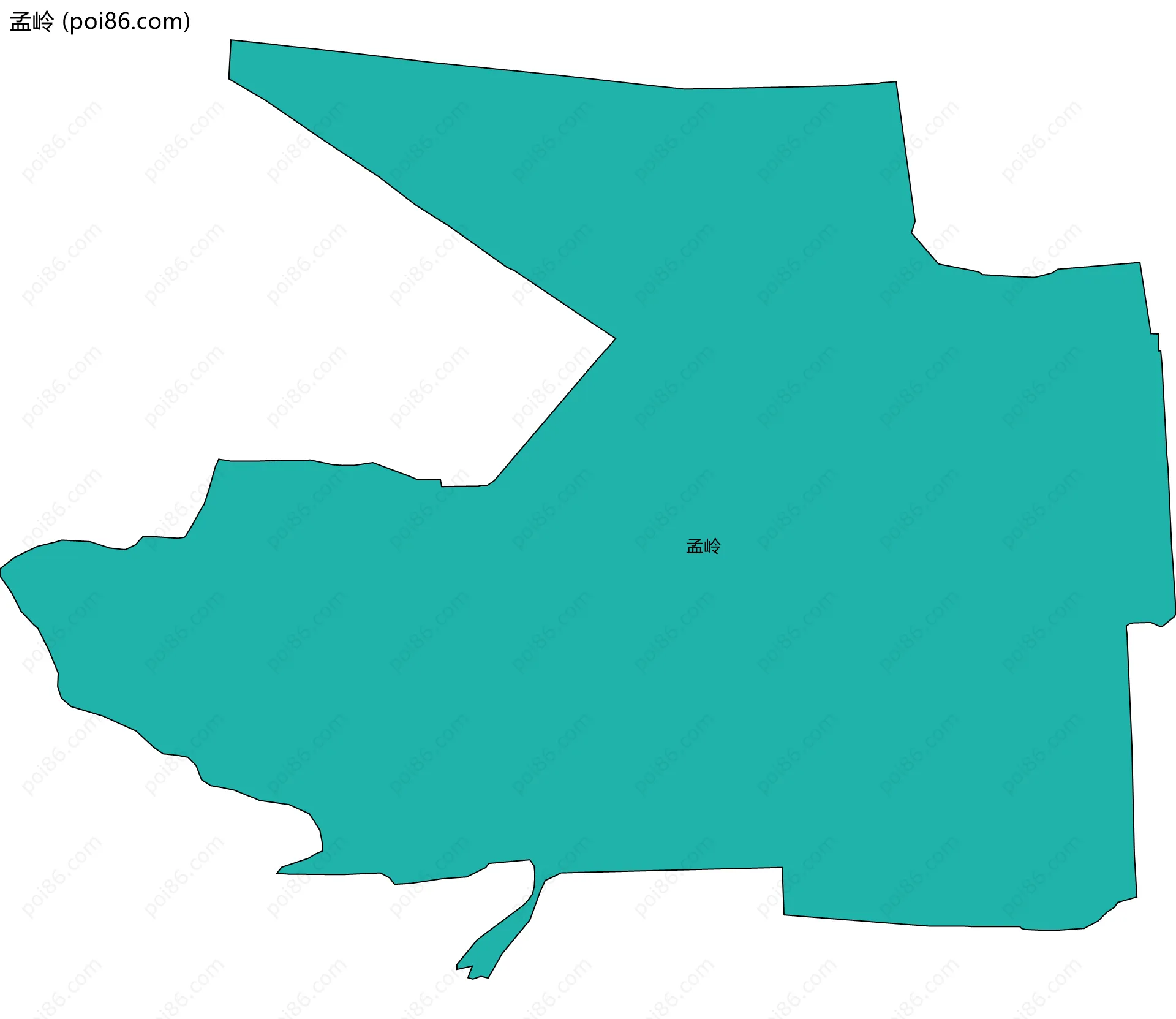孟岭边界地图