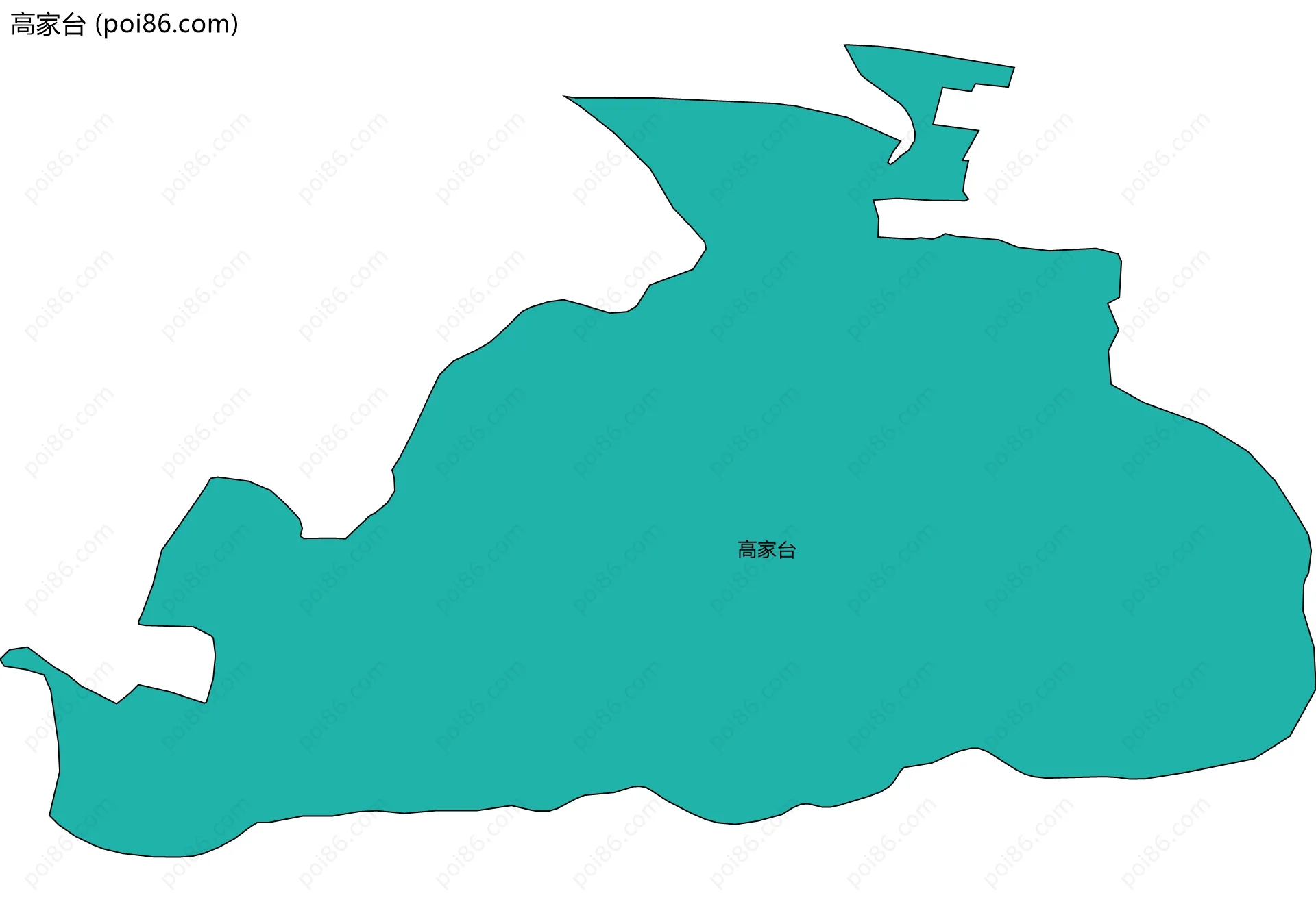 高家台边界地图
