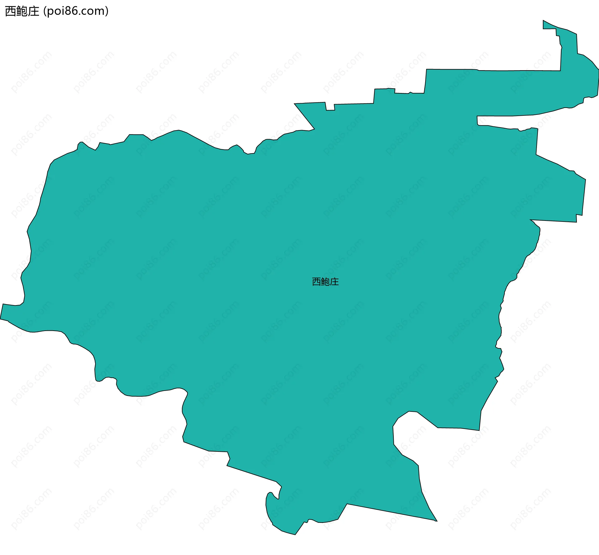 西鲍庄边界地图