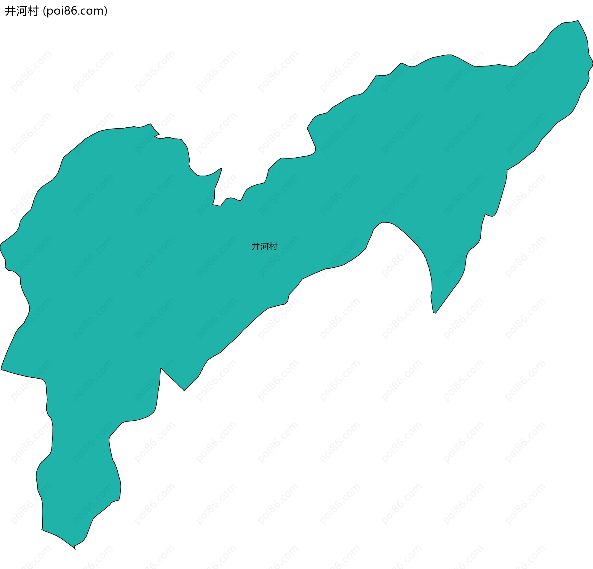 井河村边界地图
