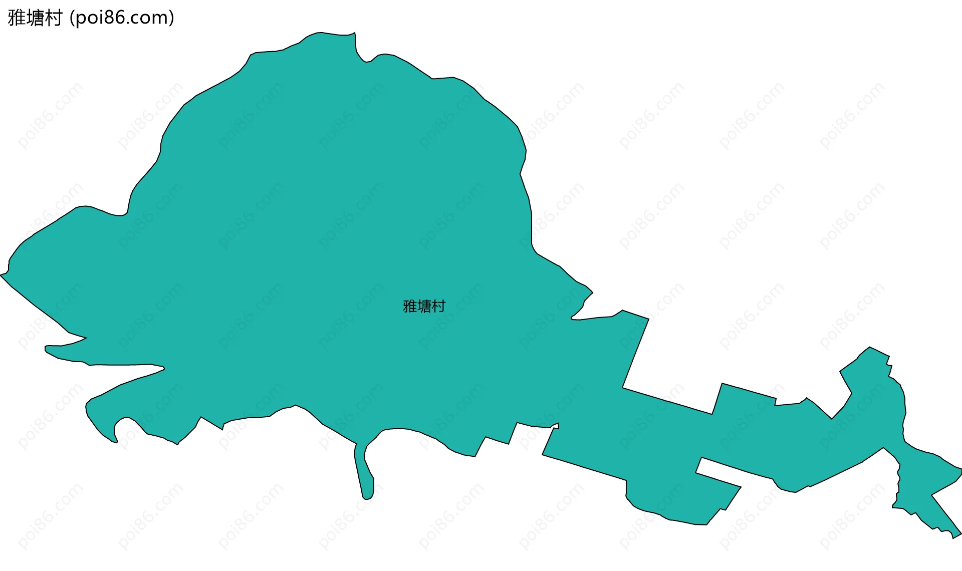 雅塘村边界地图