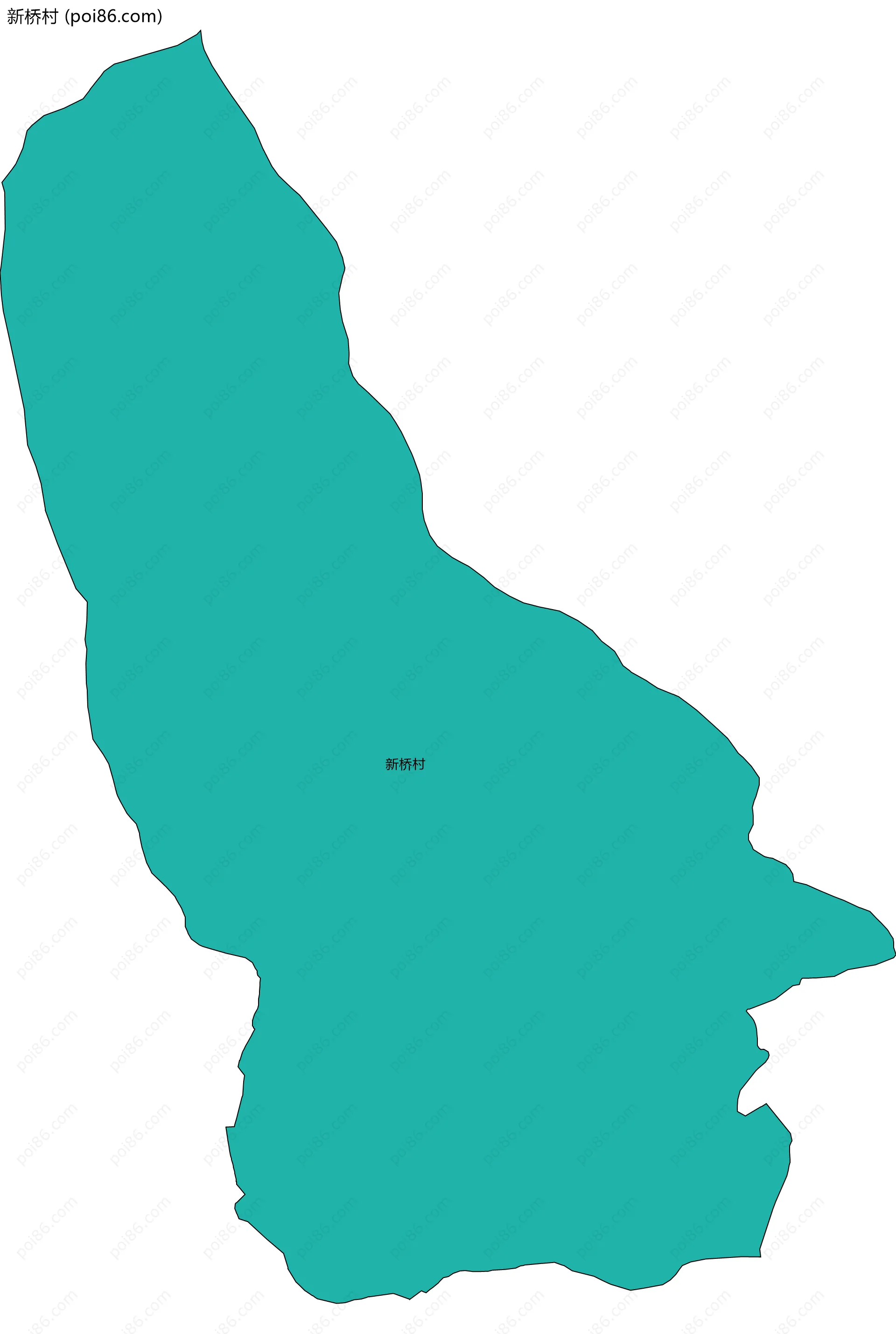新桥村边界地图