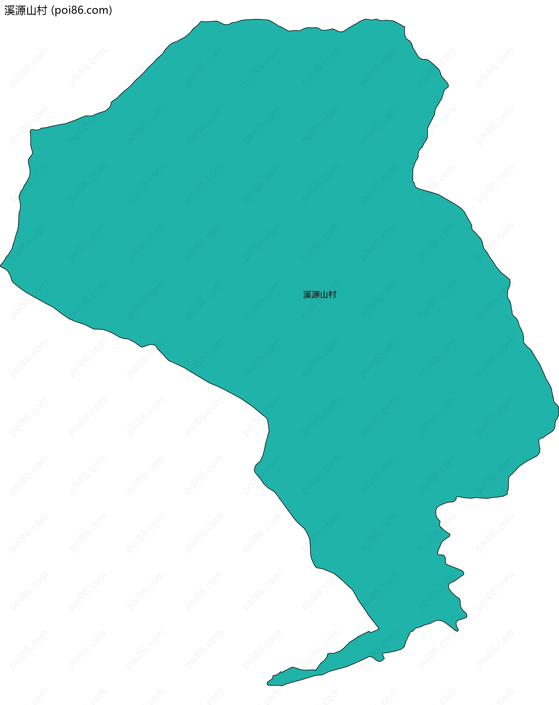 溪源山村边界地图