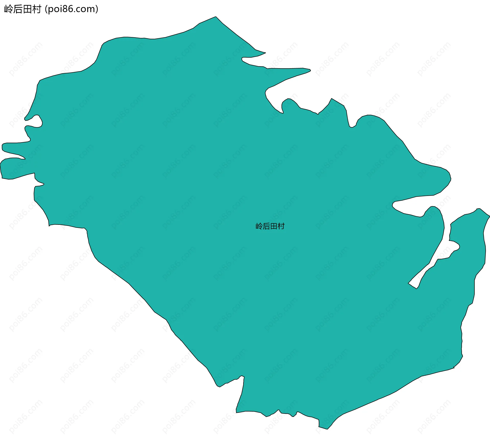岭后田村边界地图