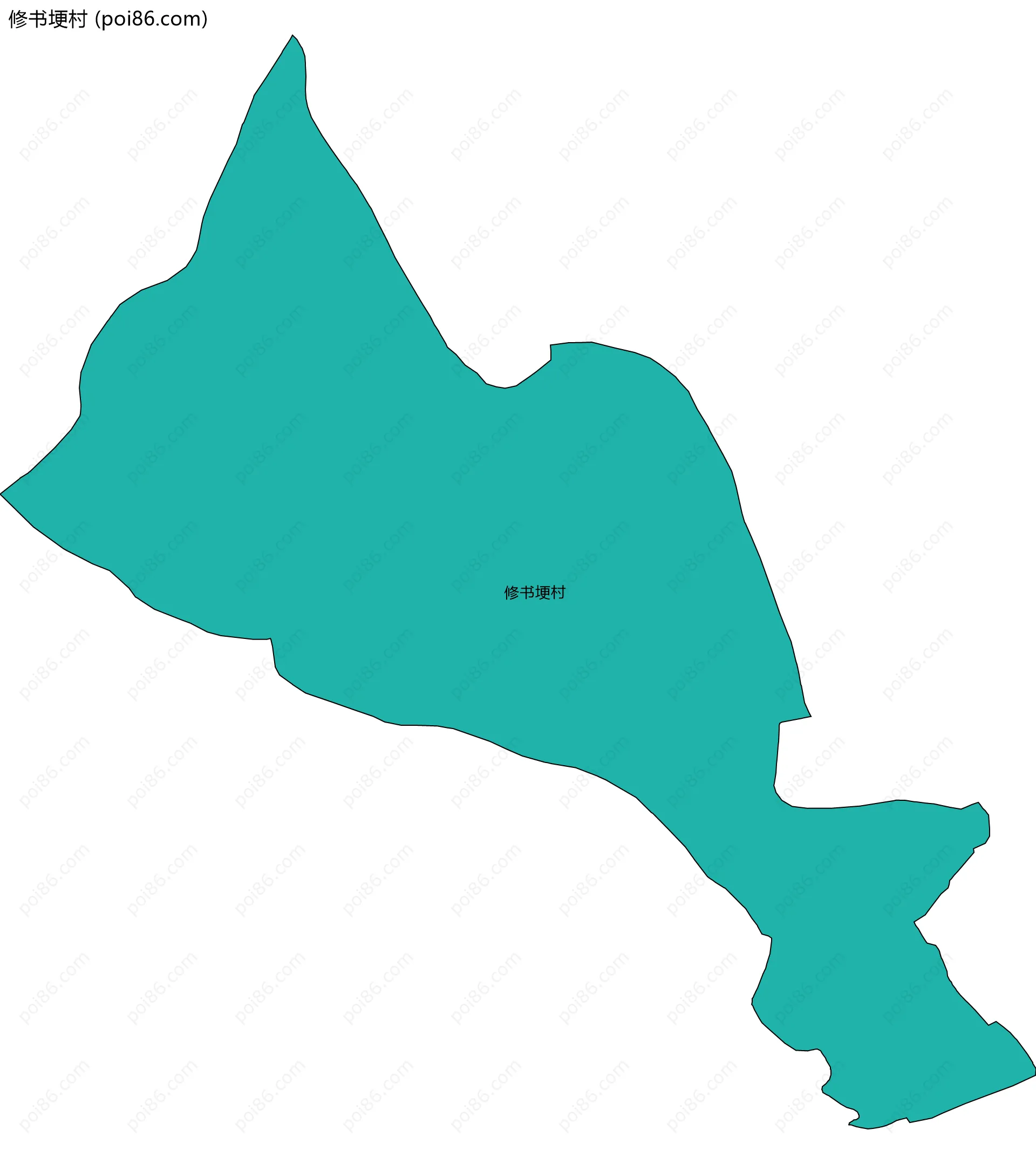 修书埂村边界地图