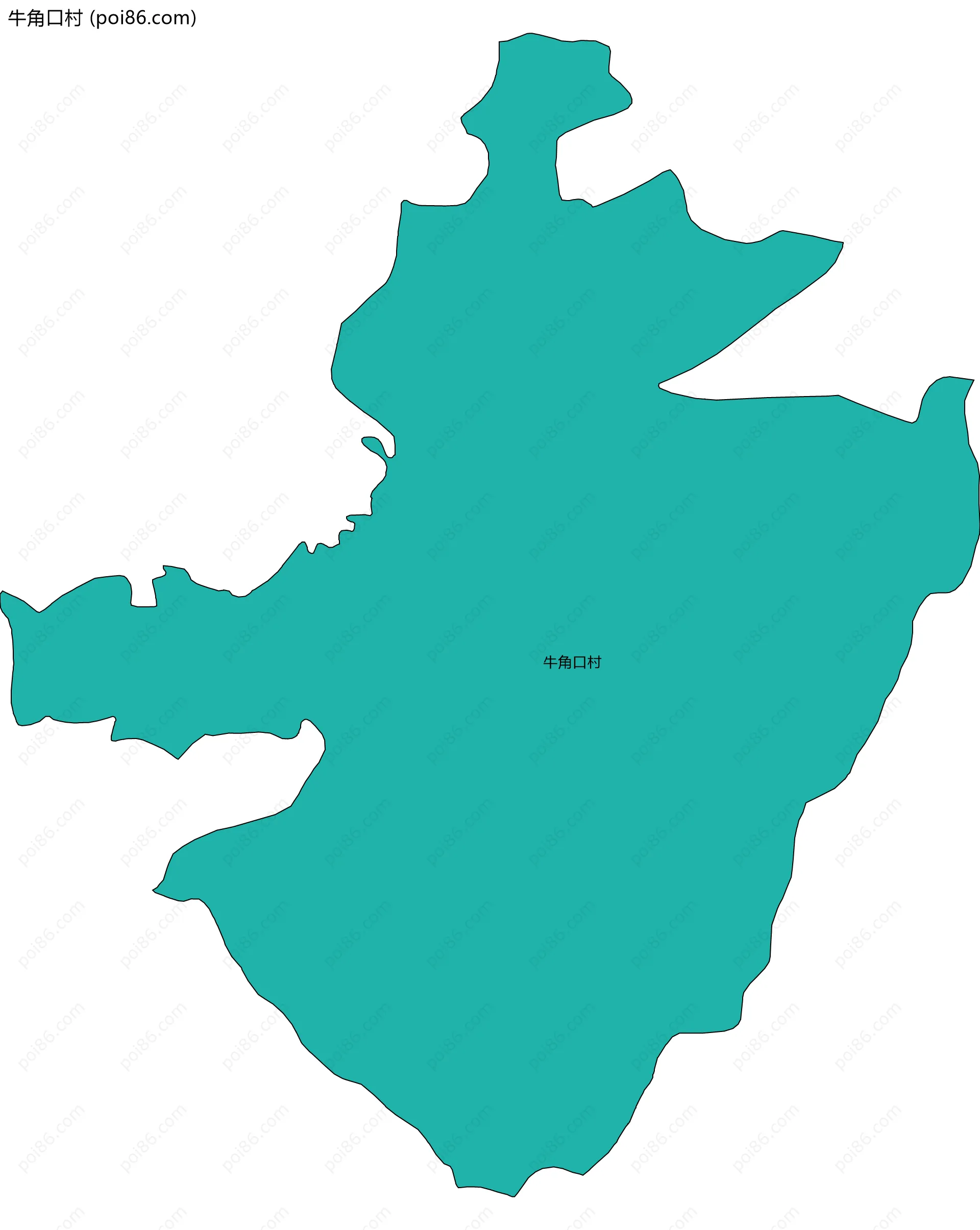 牛角口村边界地图