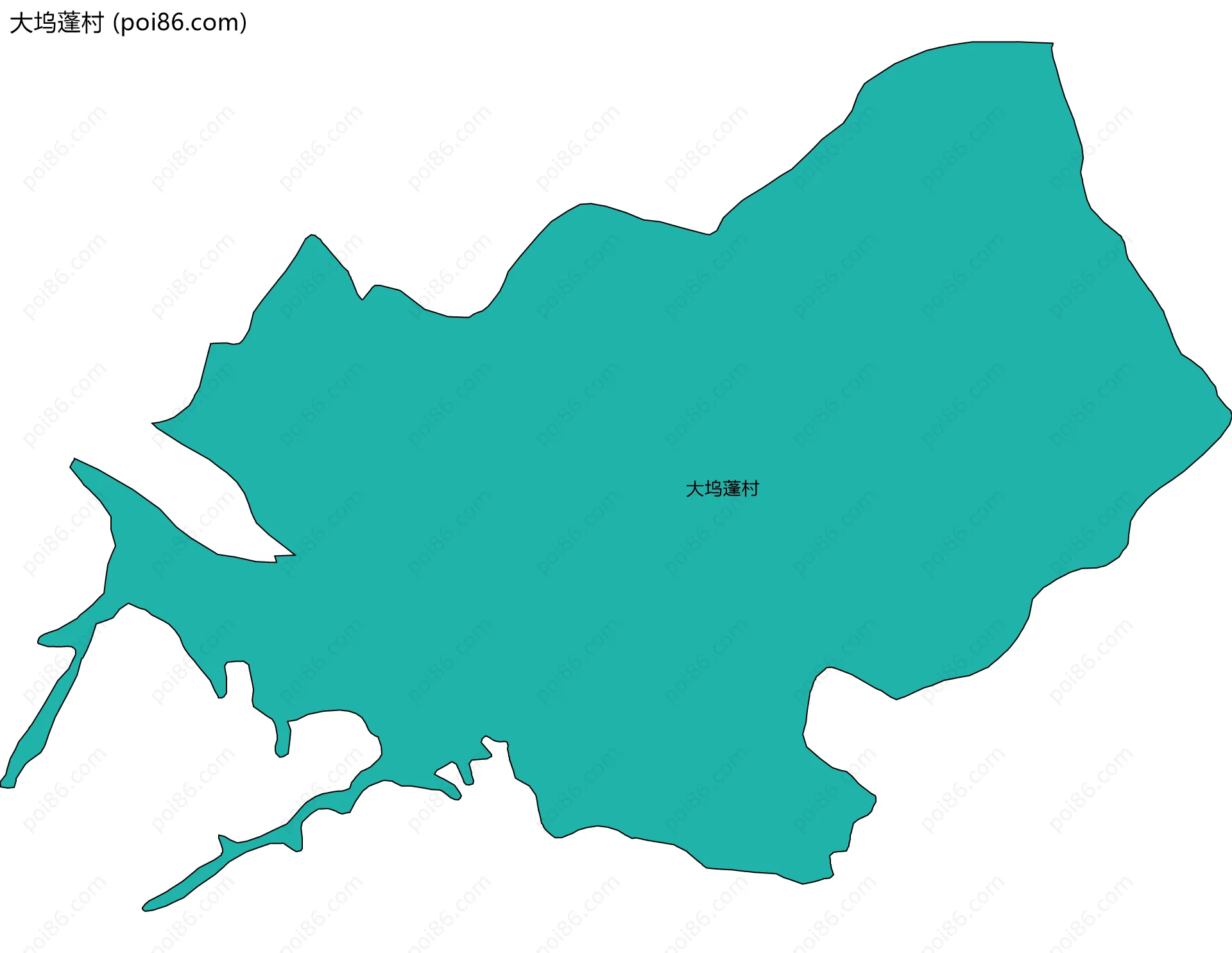 大坞蓬村边界地图