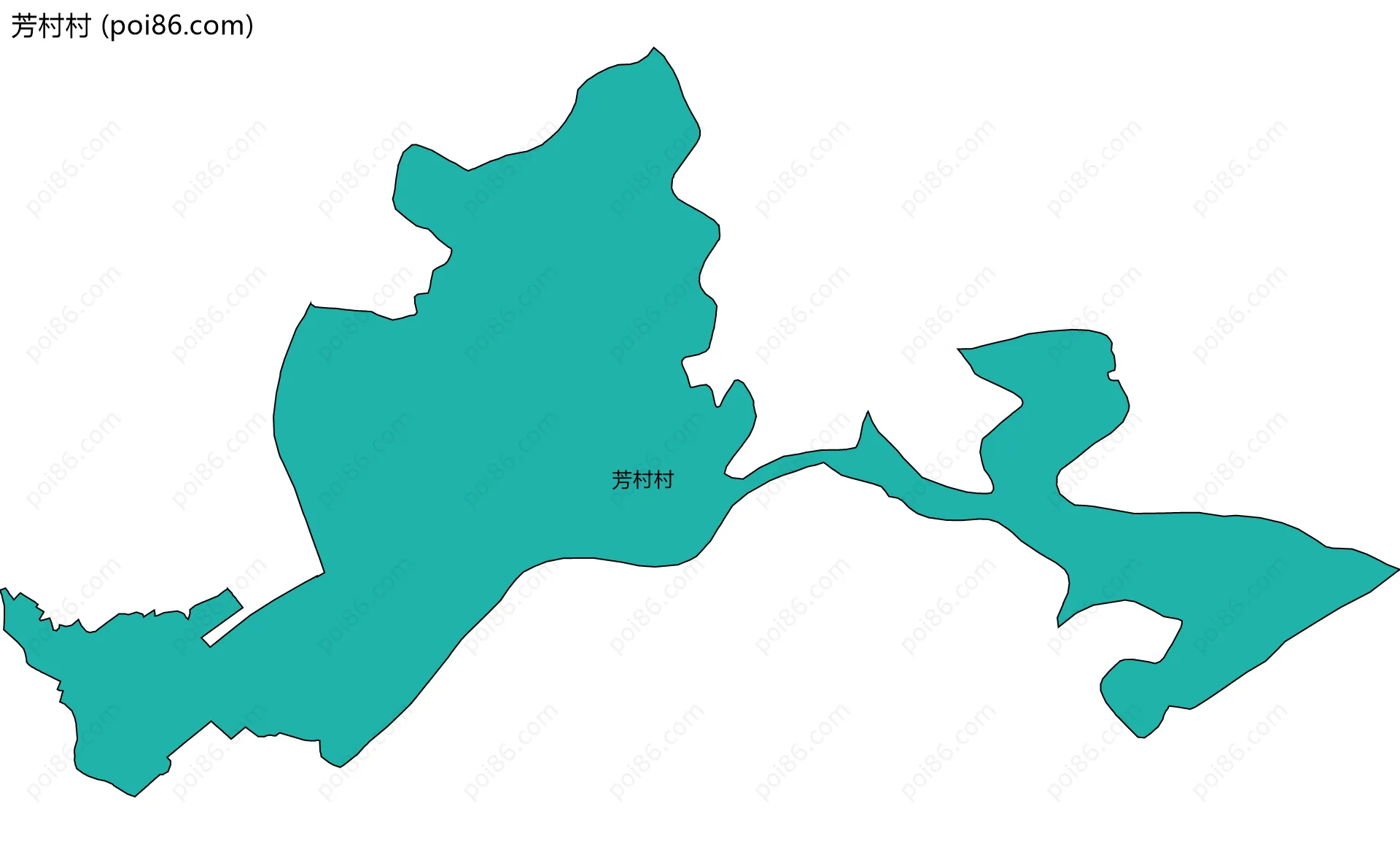 芳村村边界地图