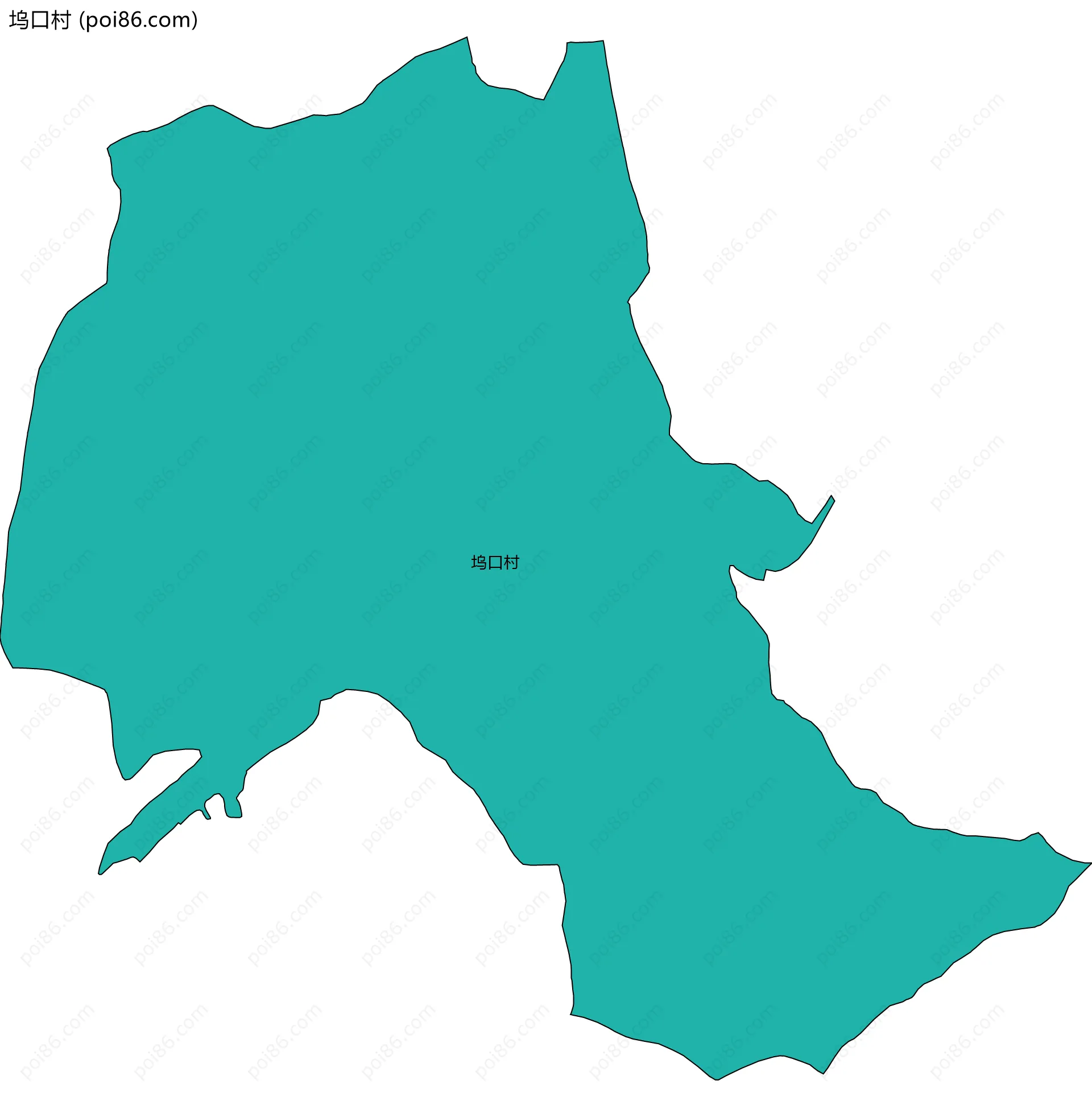 坞口村边界地图