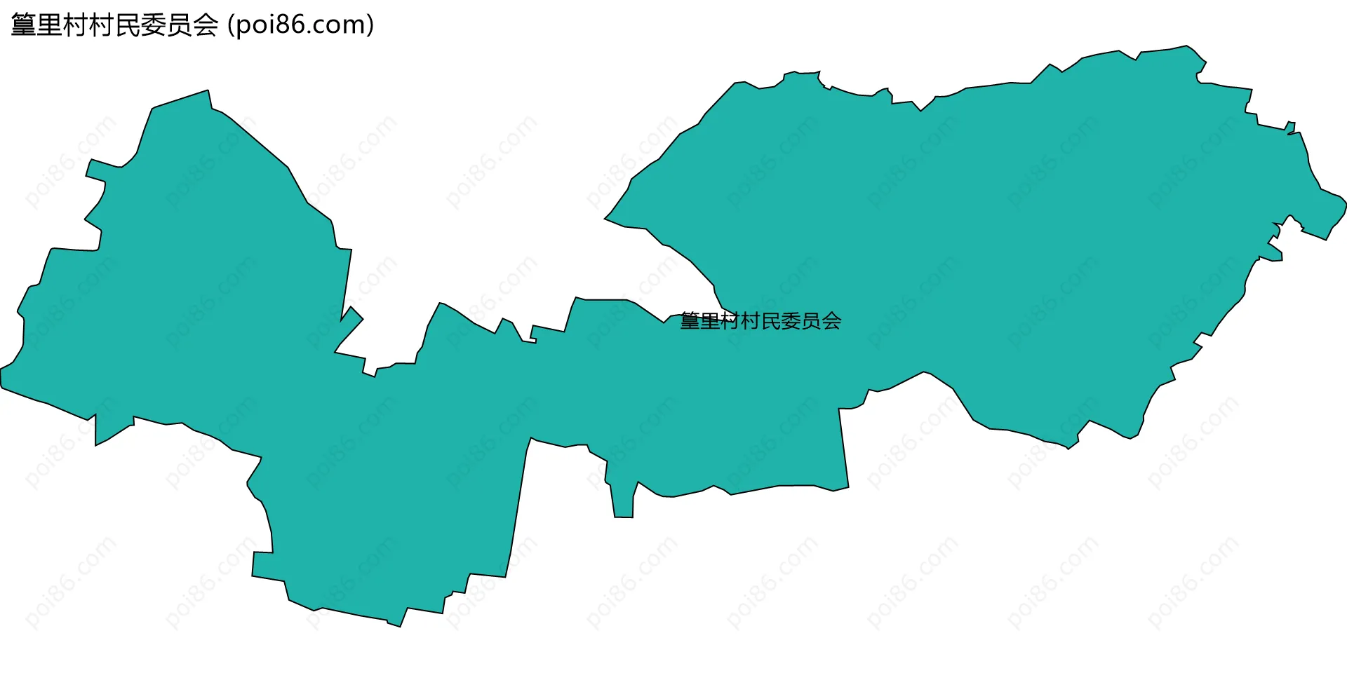 篁里村村民委员会边界地图