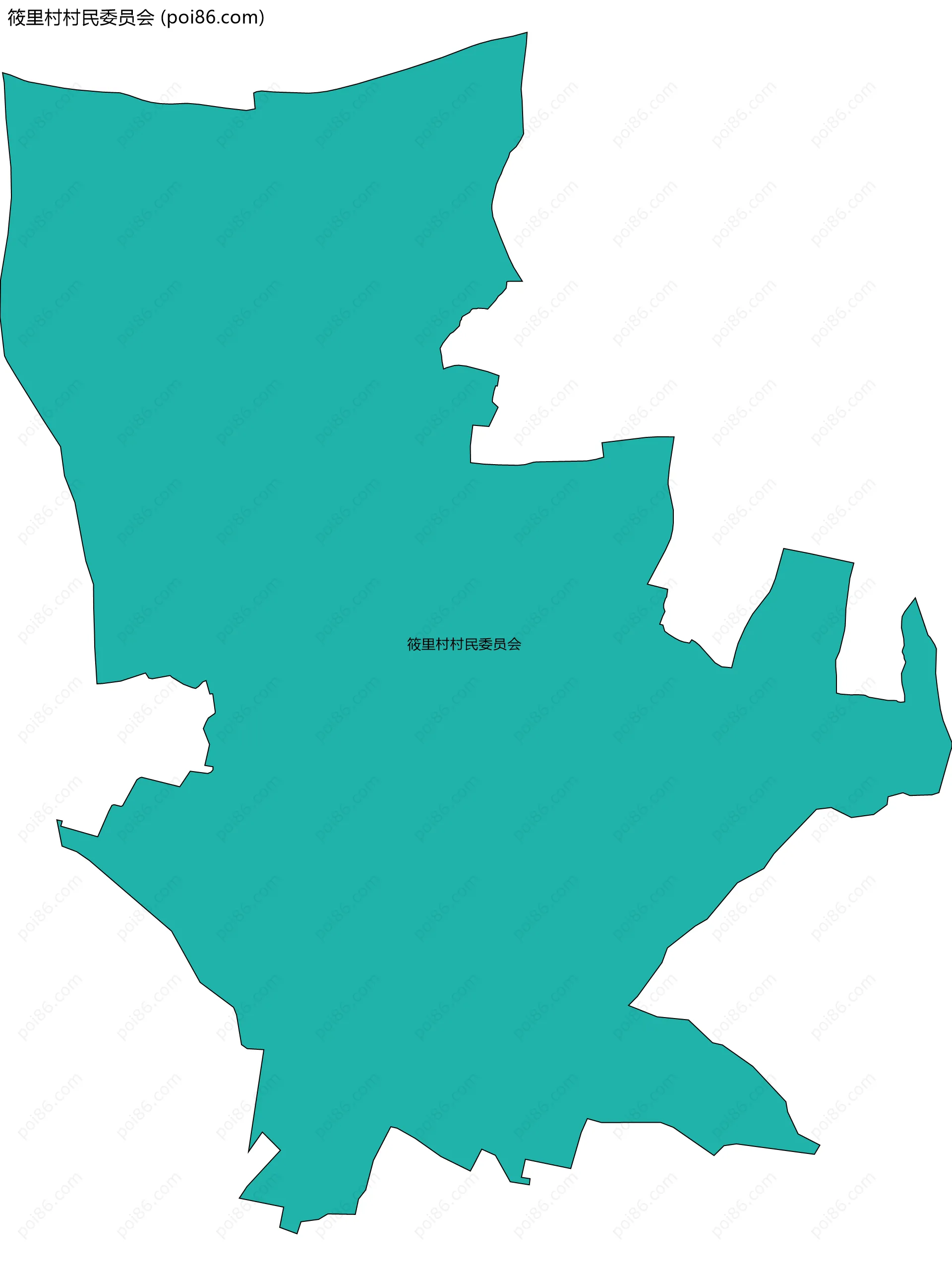 筱里村村民委员会边界地图