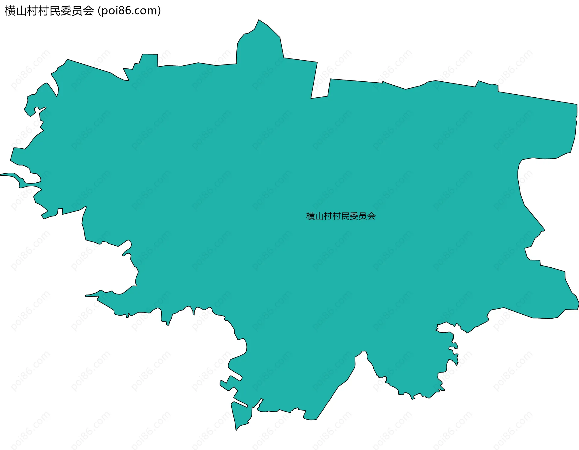 横山村村民委员会边界地图