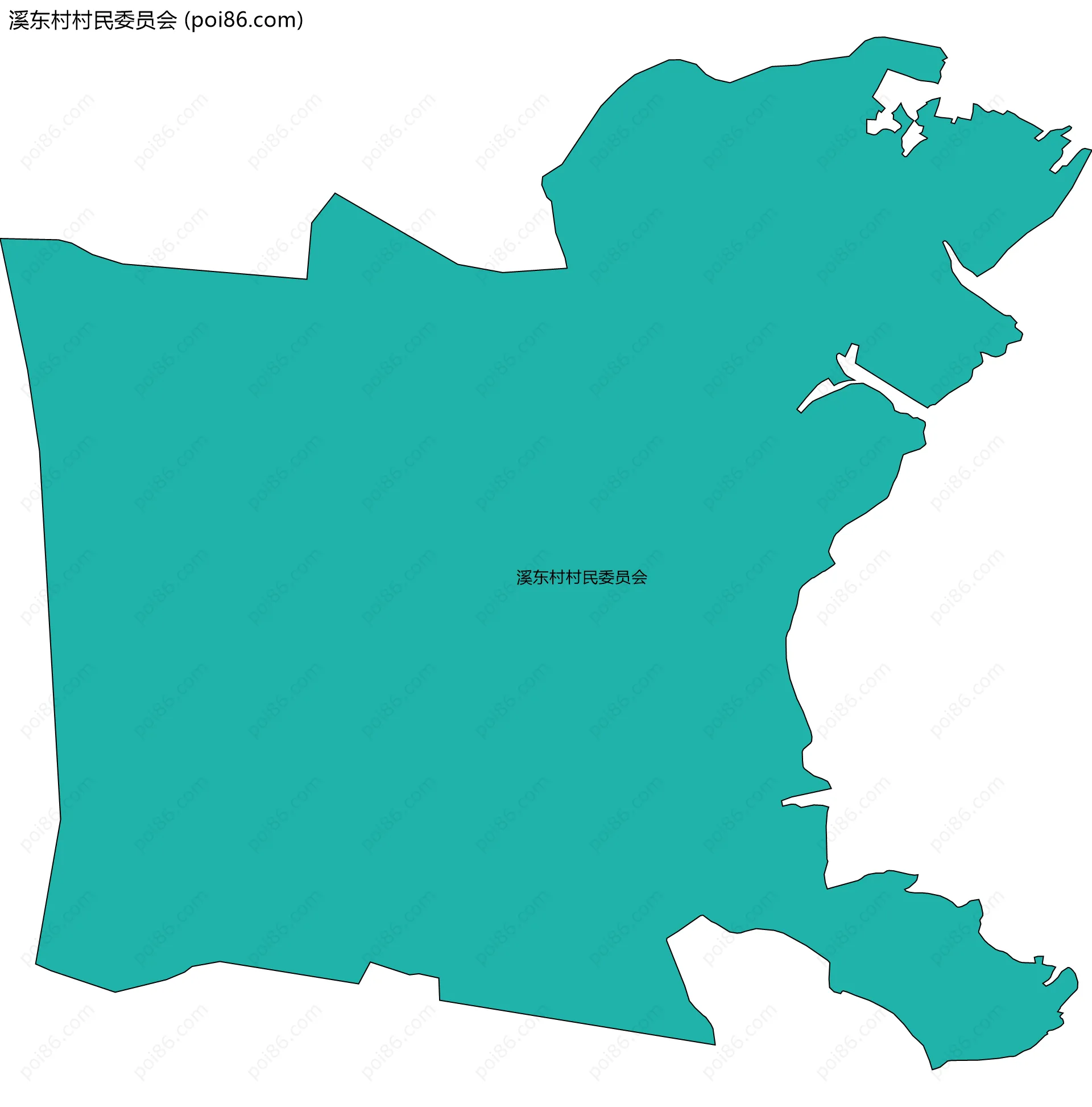 溪东村村民委员会边界地图