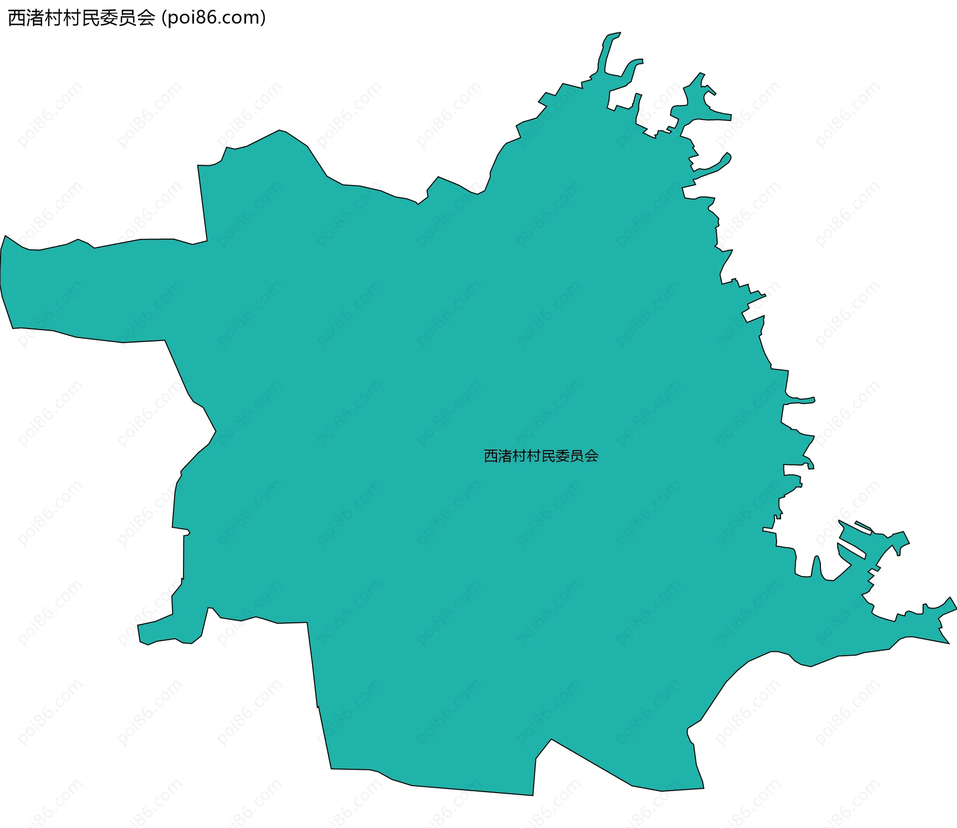 西渚村村民委员会边界地图