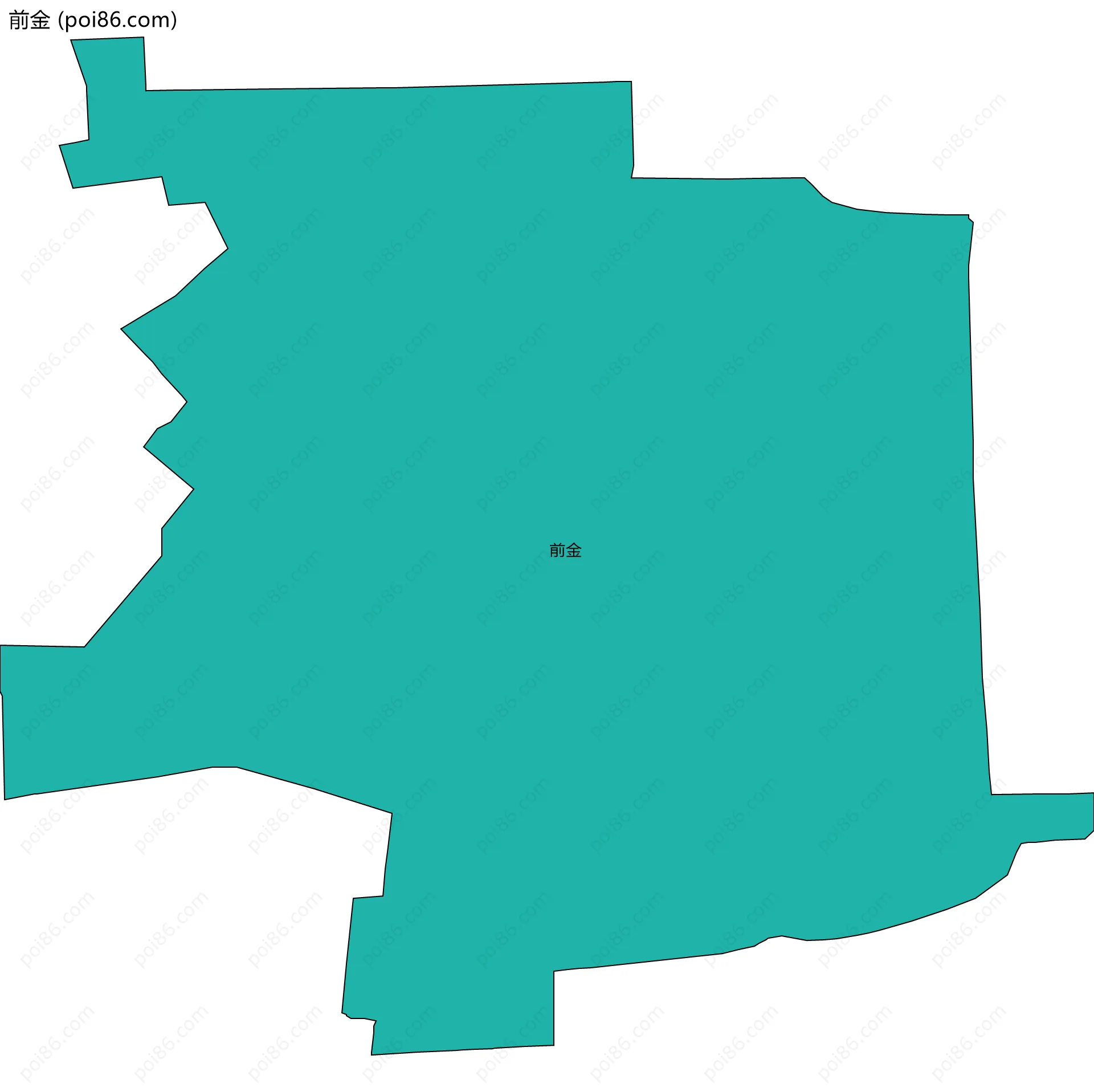 前金边界地图